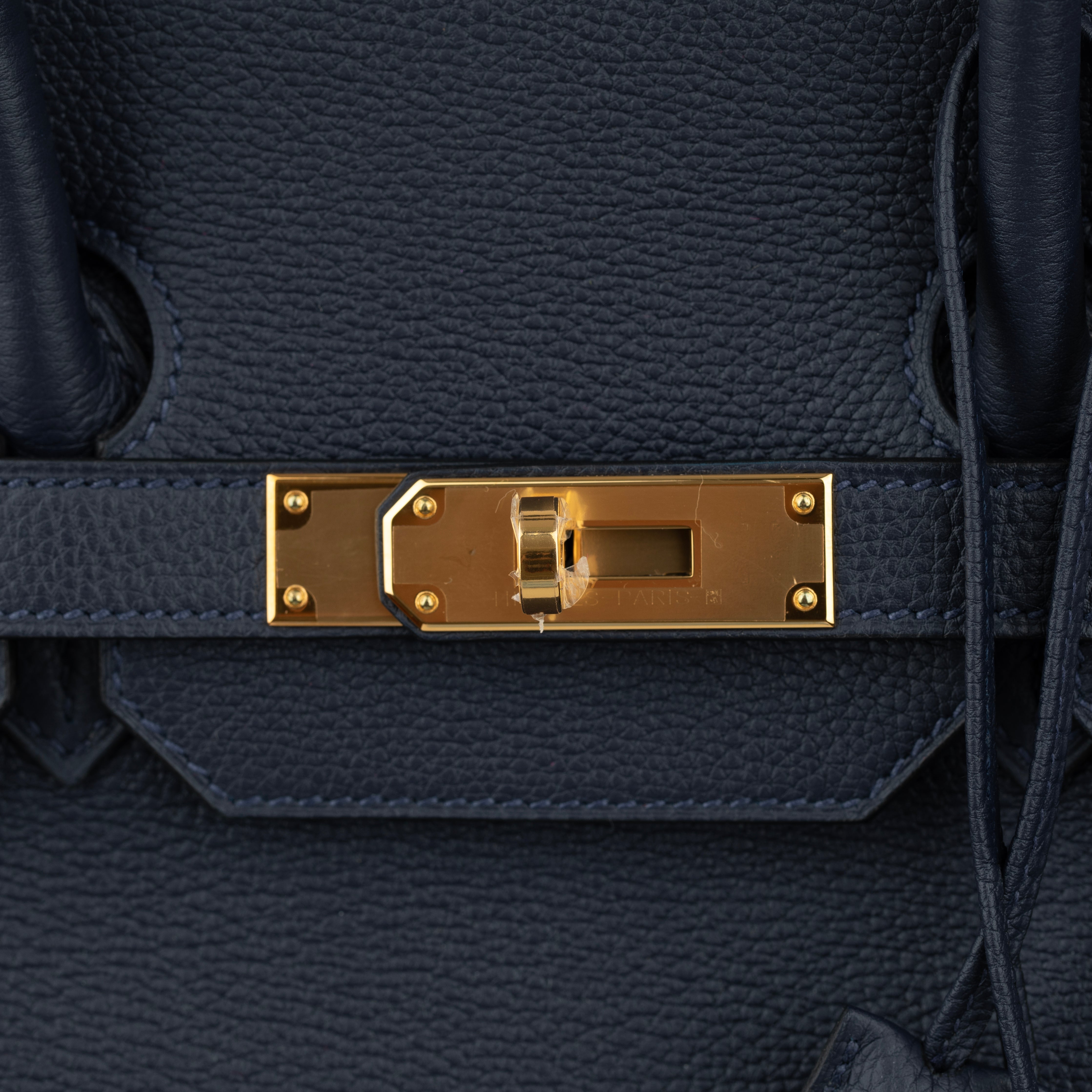 Hermes Birkin 35cm Blue Nuit Togo Leather Gold Hardware
