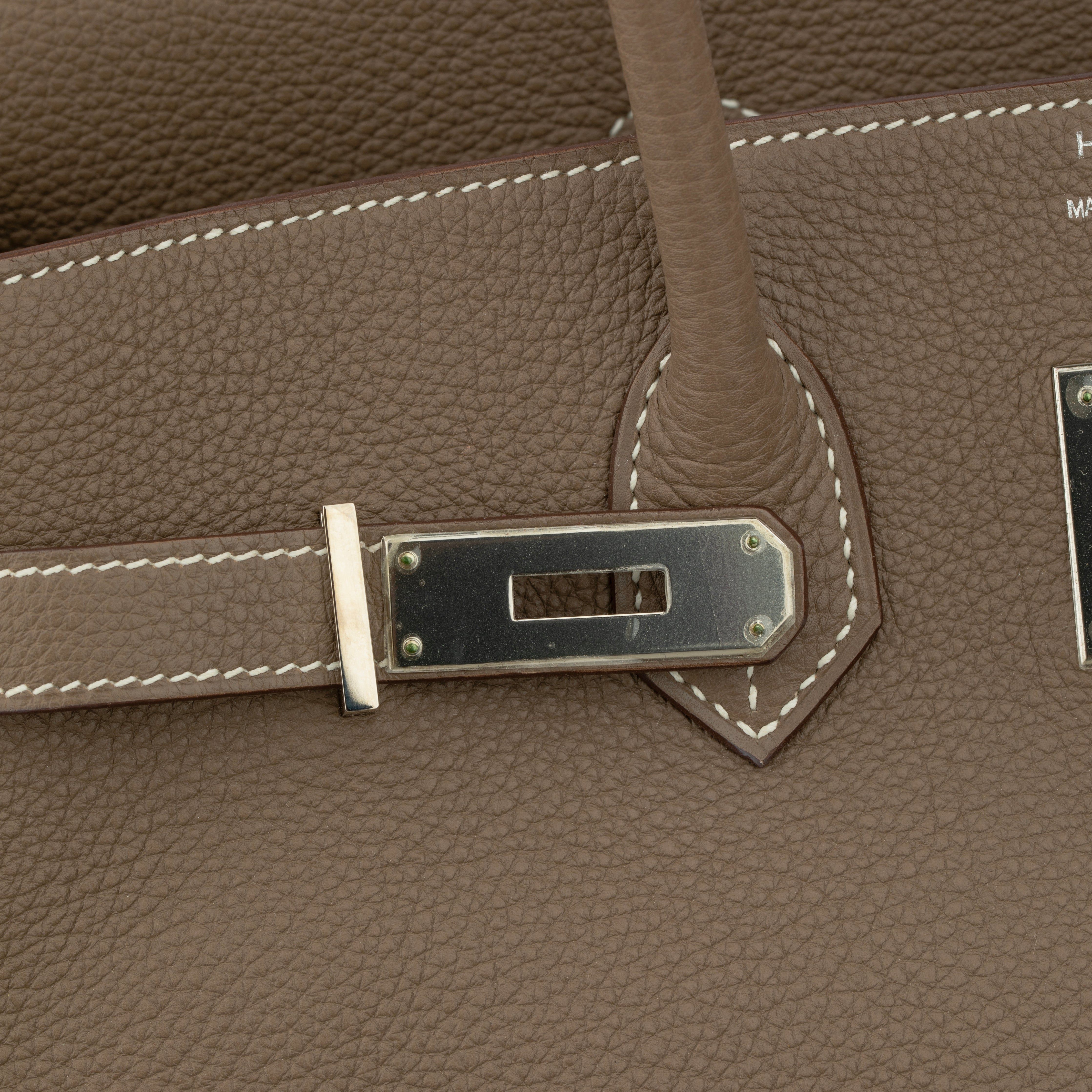 Hermes Birkin 35cm Etoupe Togo Leather Palladium Hardware