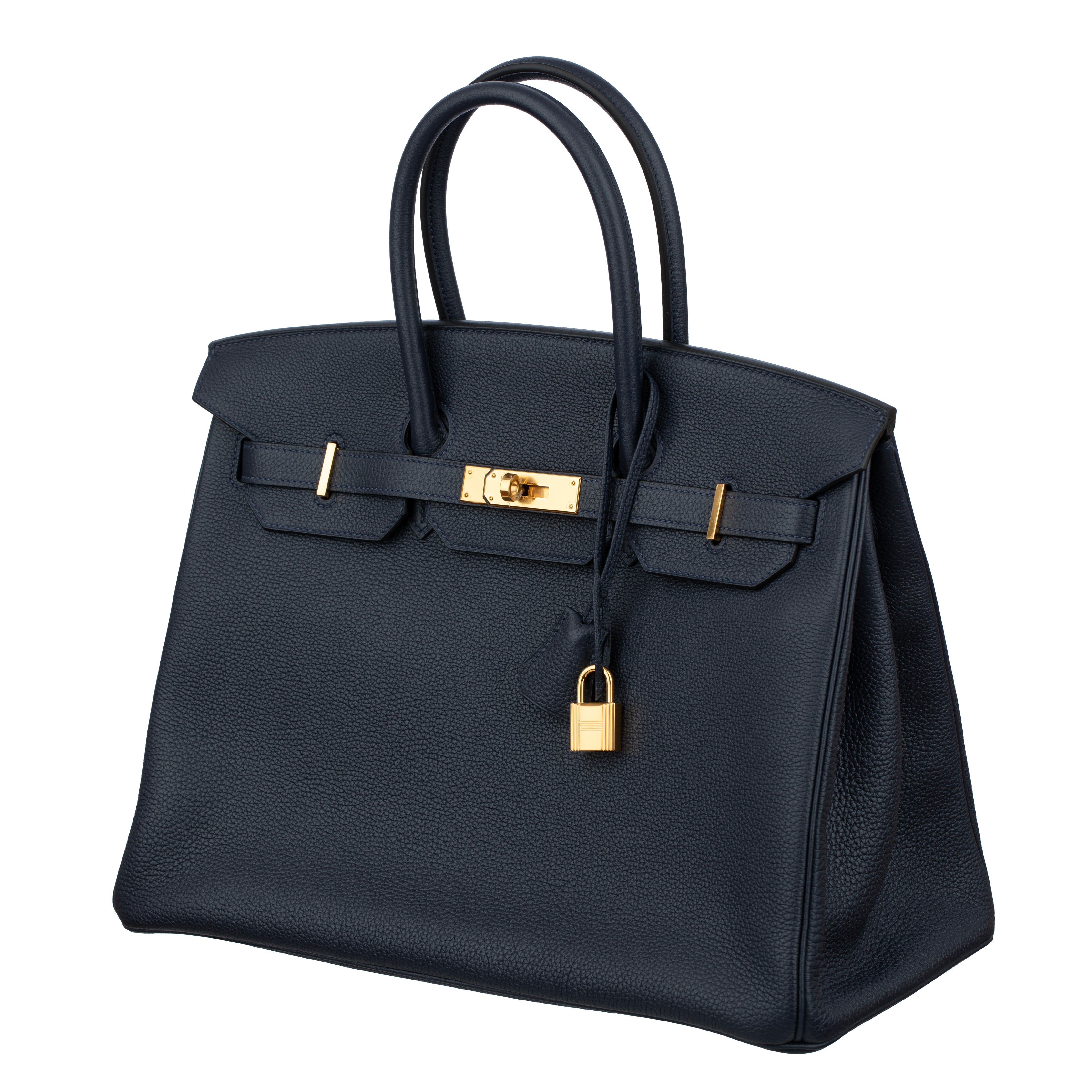 Hermes Birkin 35cm Blue Nuit Togo Leather Gold Hardware