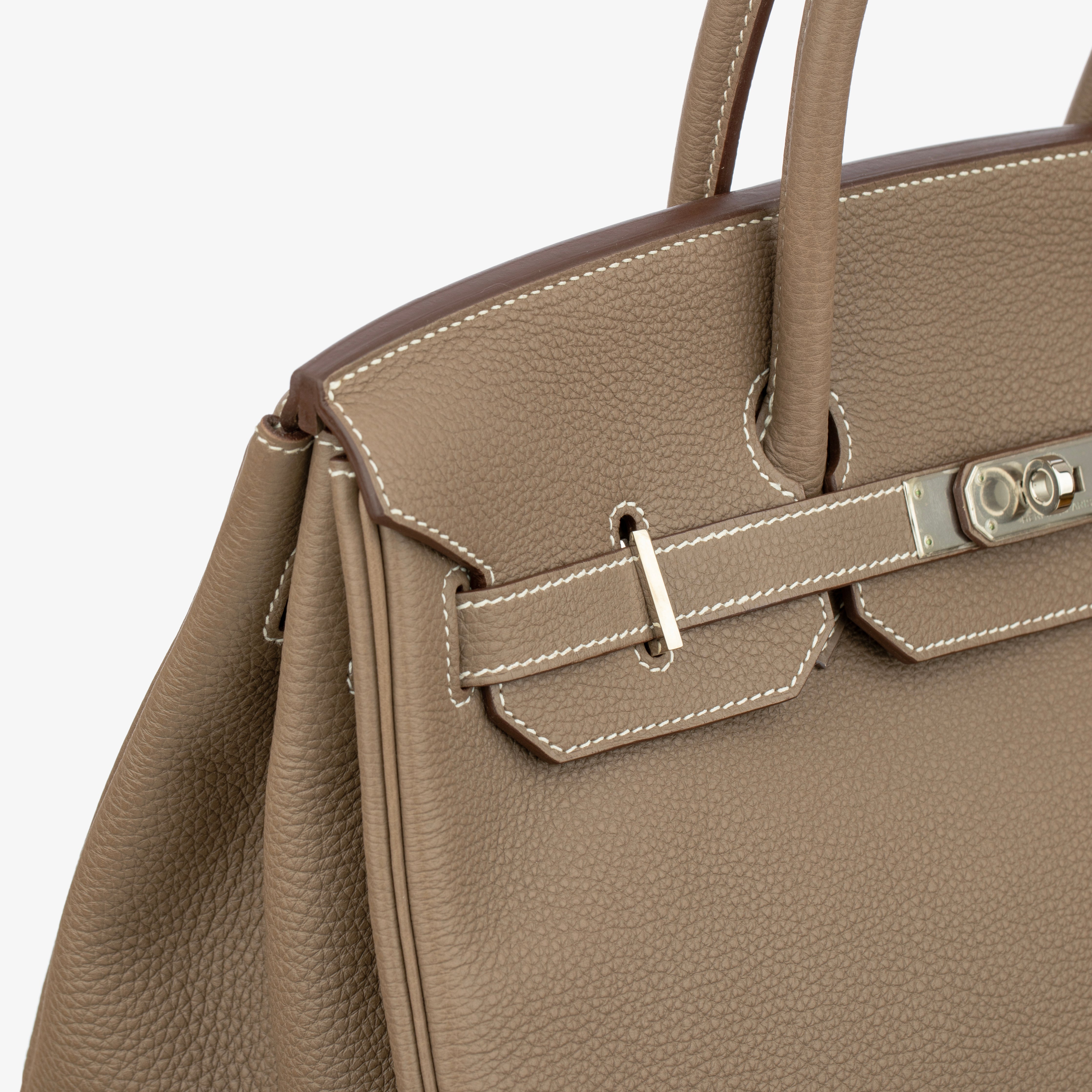 Hermes Birkin 35cm Etoupe Togo Leather Palladium Hardware