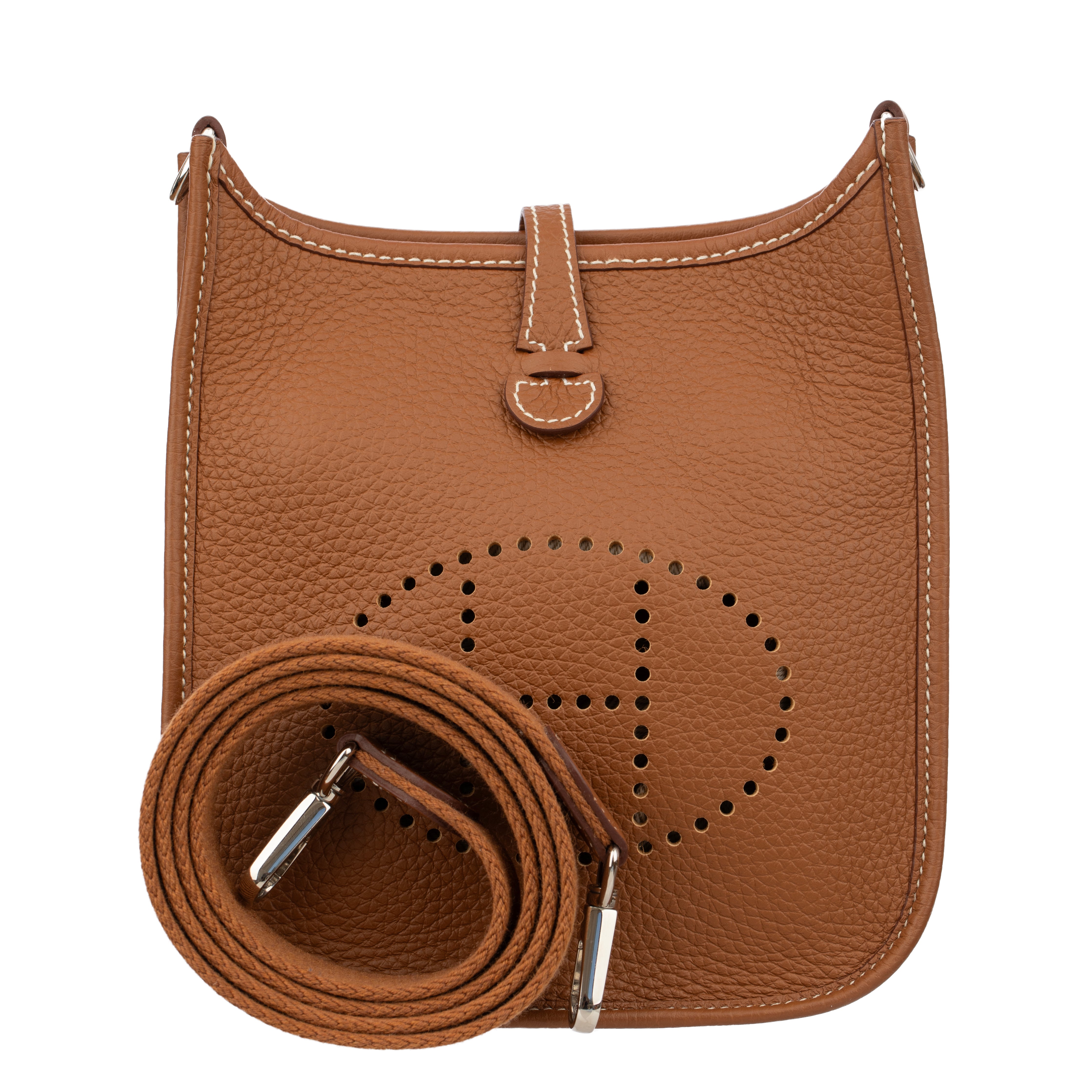 Hermes Mini Evelyn TPM Gold Clemence Leather Palladium Hardware