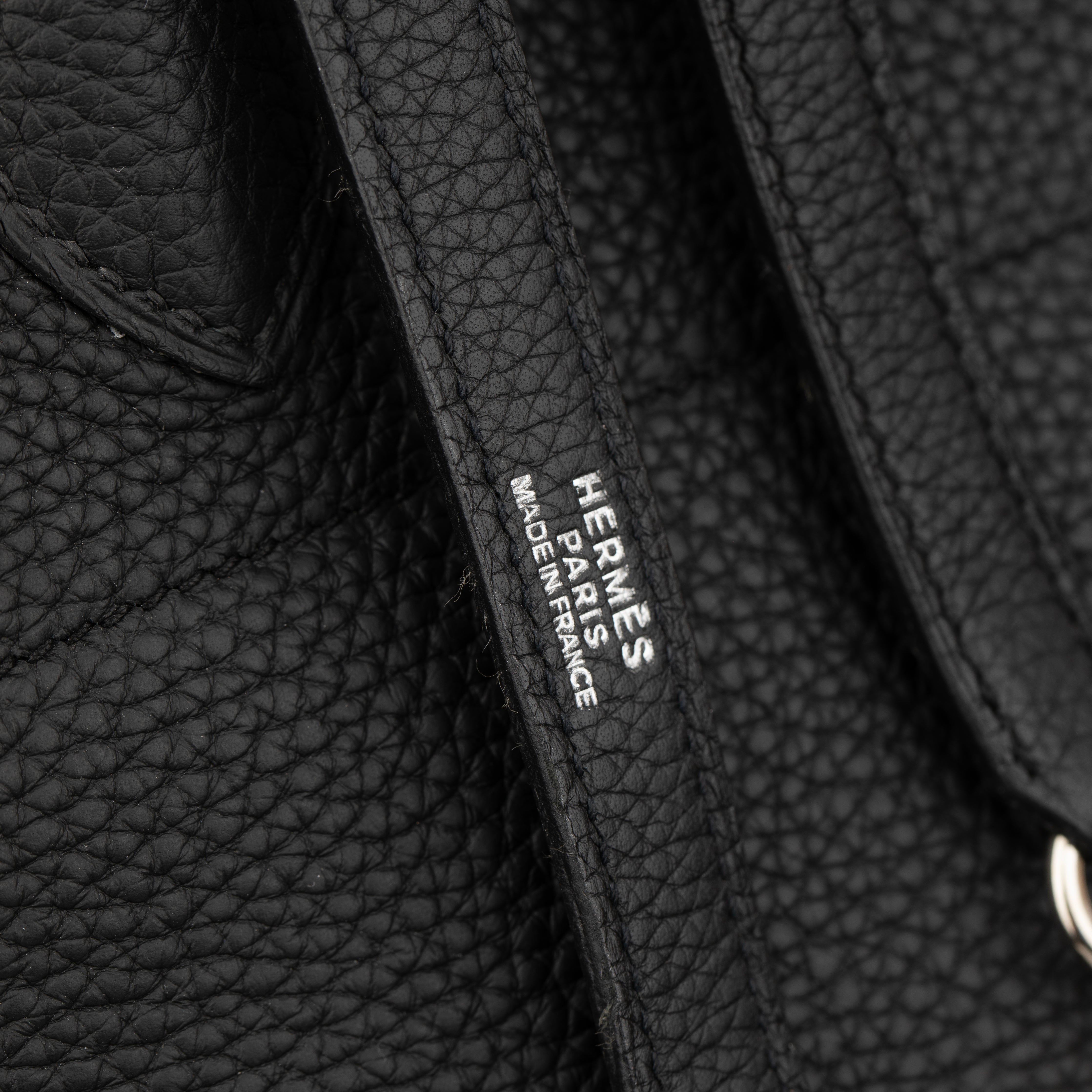 Hermes Bolide 35cm Black Clemence Leather Palladium Hardware