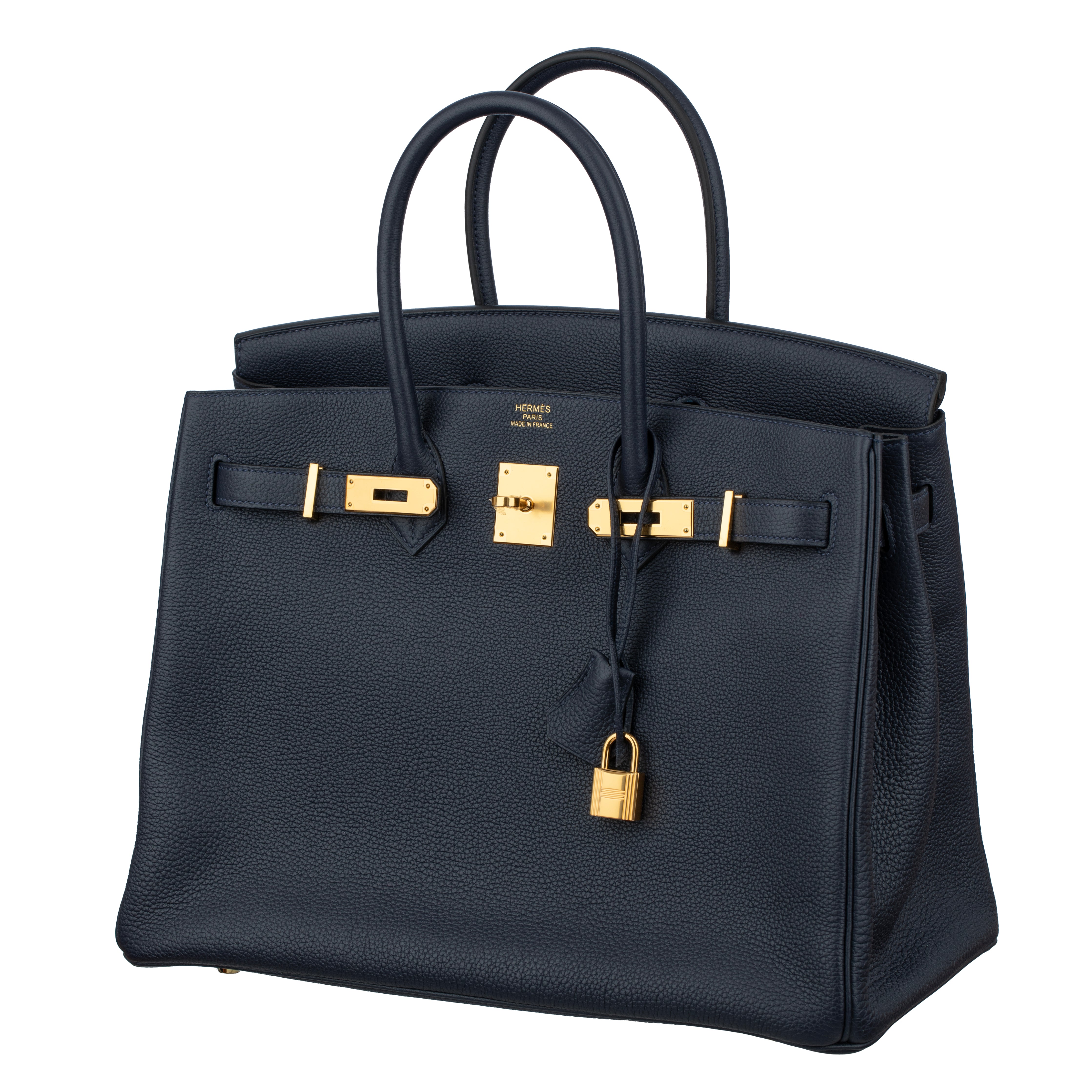 Hermes Birkin 35cm Blue Nuit Togo Leather Gold Hardware