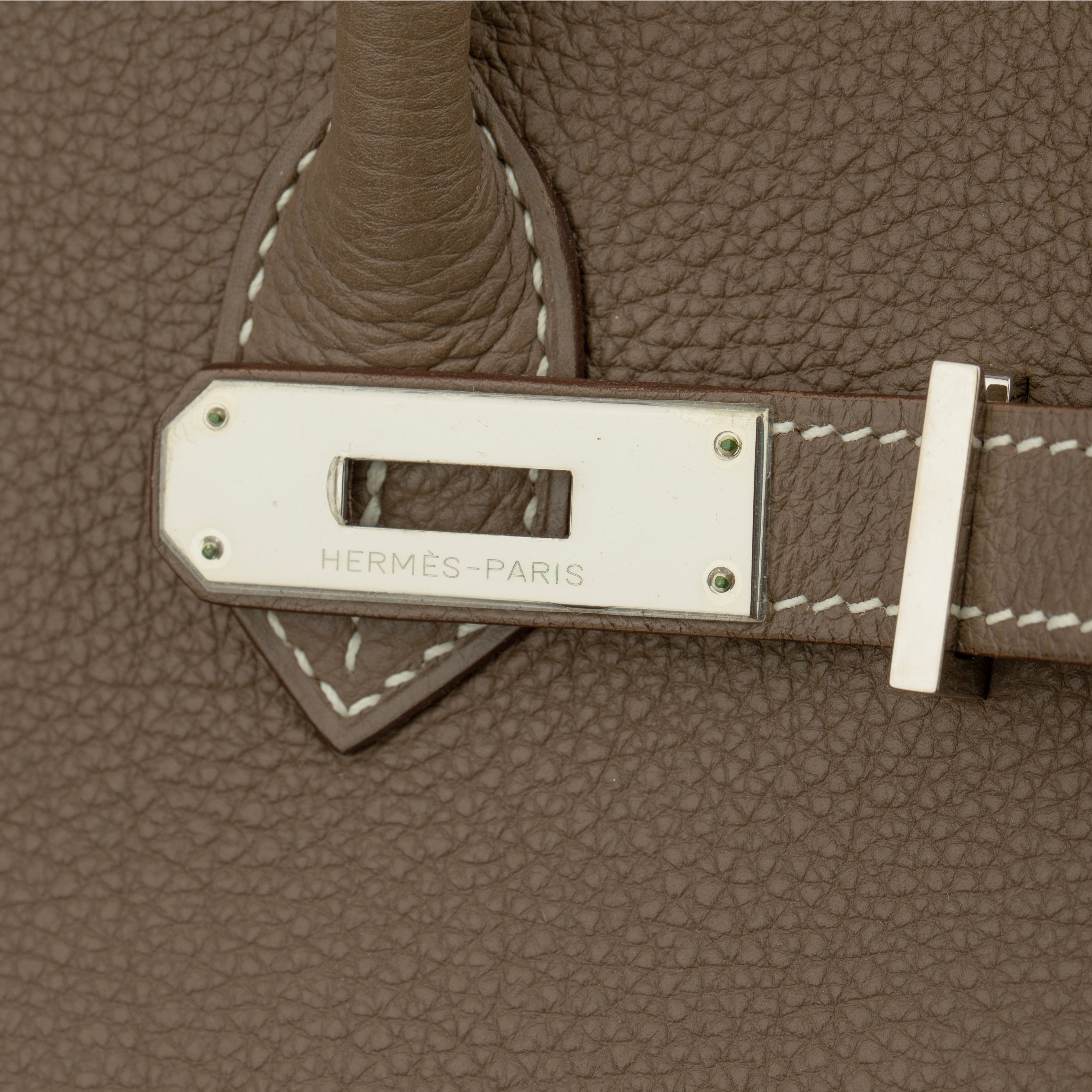 Hermes Birkin 35cm Etoupe Togo Leather Palladium Hardware