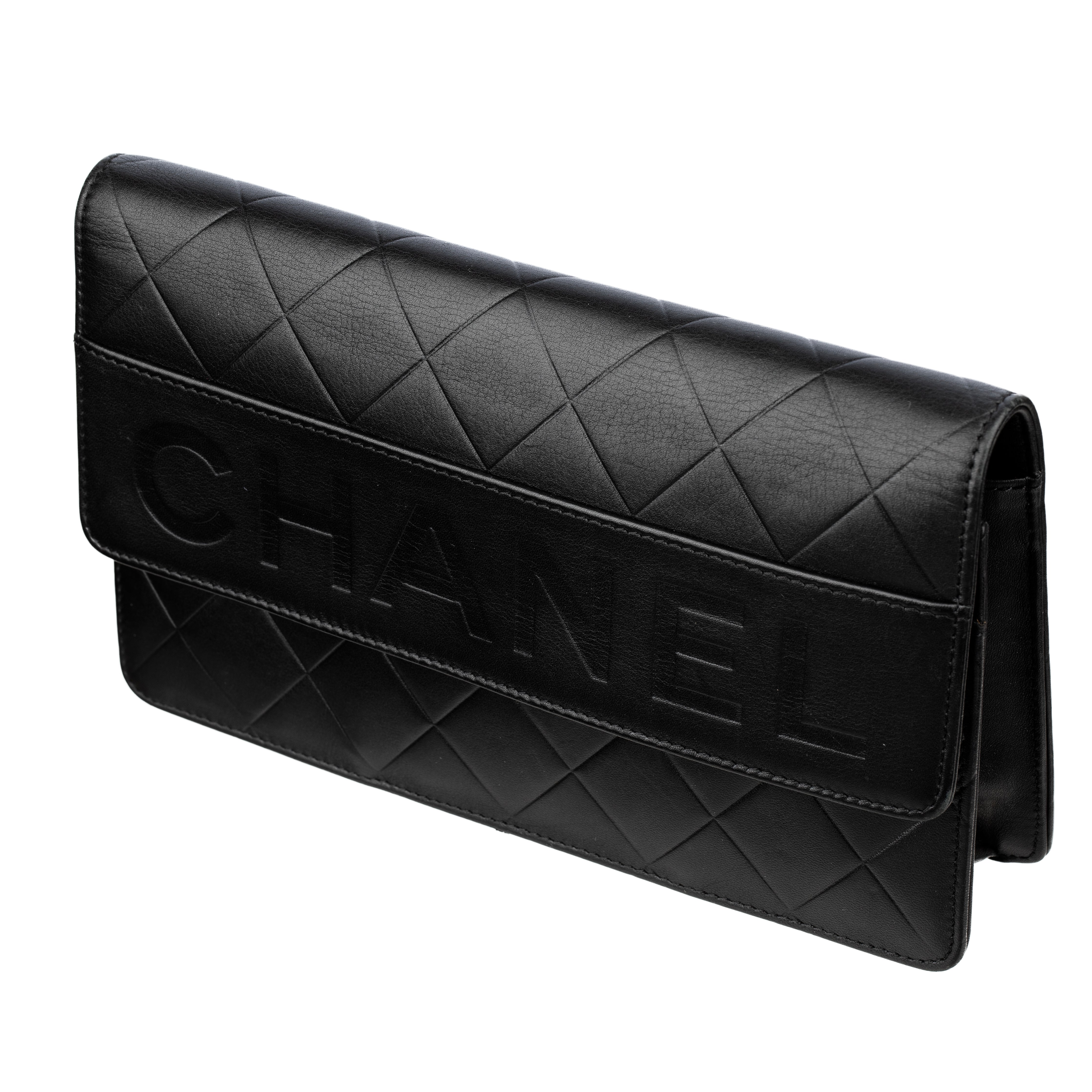 Chanel Wallet On Chain Black Quilted Lambskin Leather
