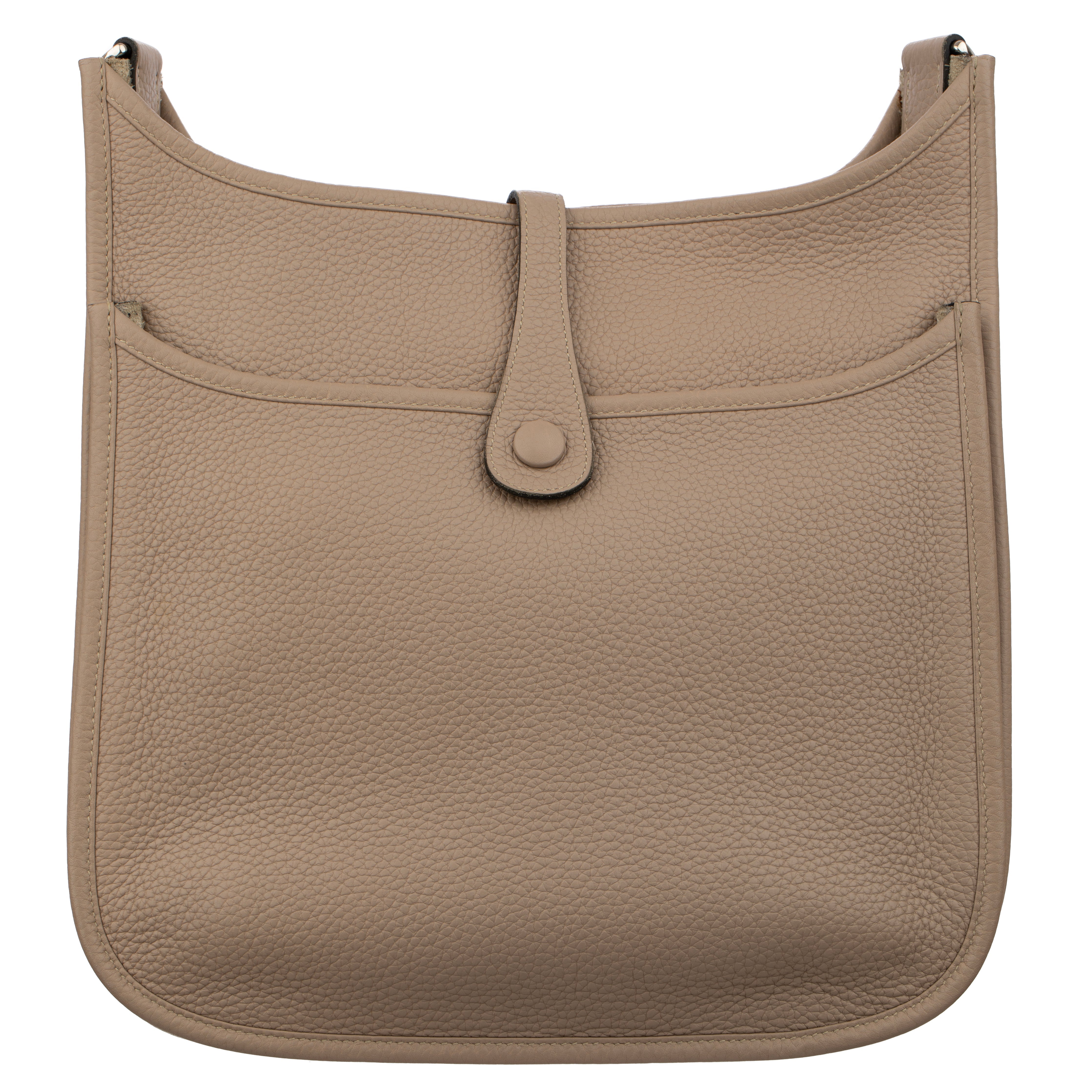 Hermes Evelyn PM Gris Tourterelle Clemence  Leather Palladium Hardware