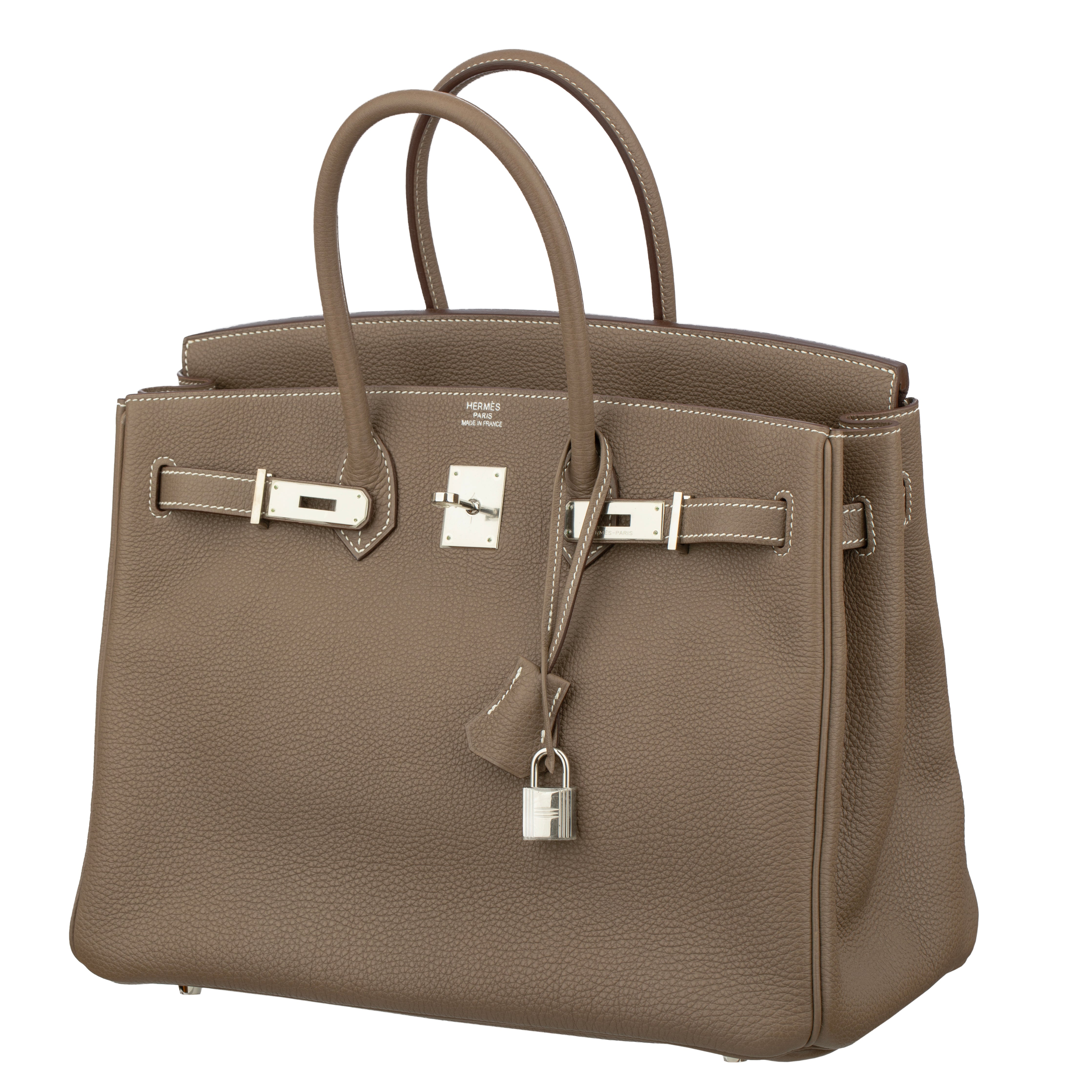 Hermes Birkin 35cm Etoupe Togo Leather Palladium Hardware