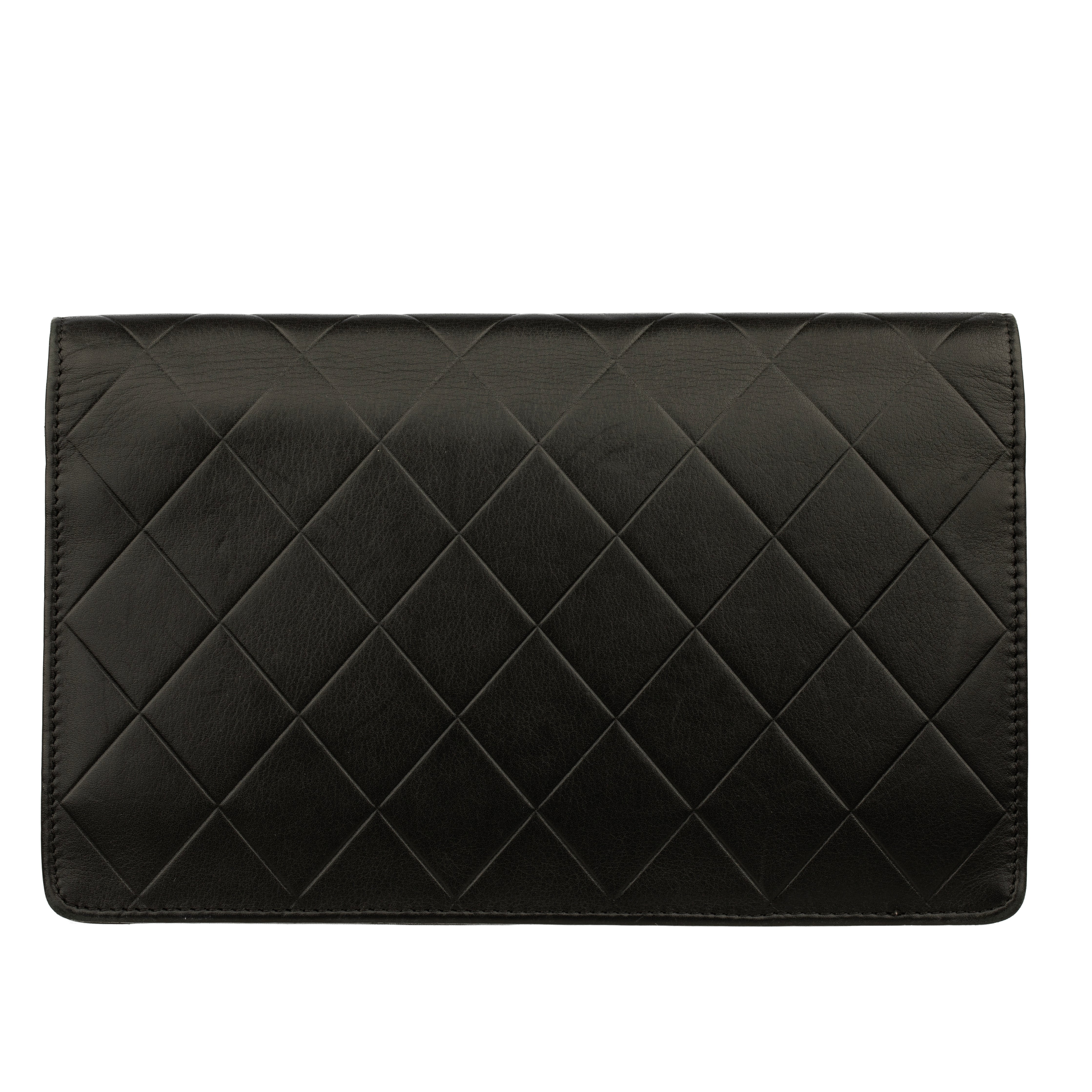 Chanel Wallet On Chain Black Quilted Lambskin Leather