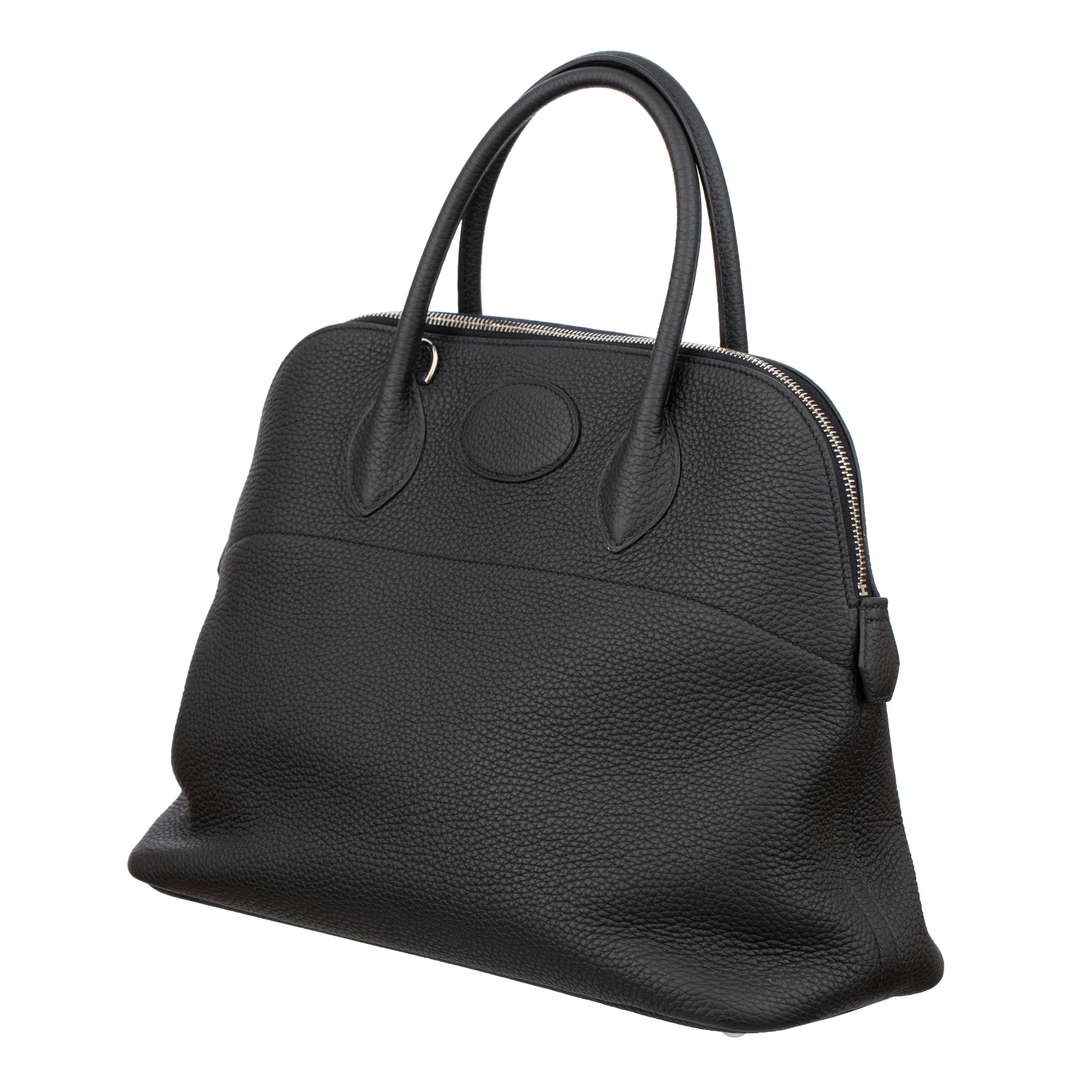 Hermes Bolide 35cm Black Clemence Leather Palladium Hardware