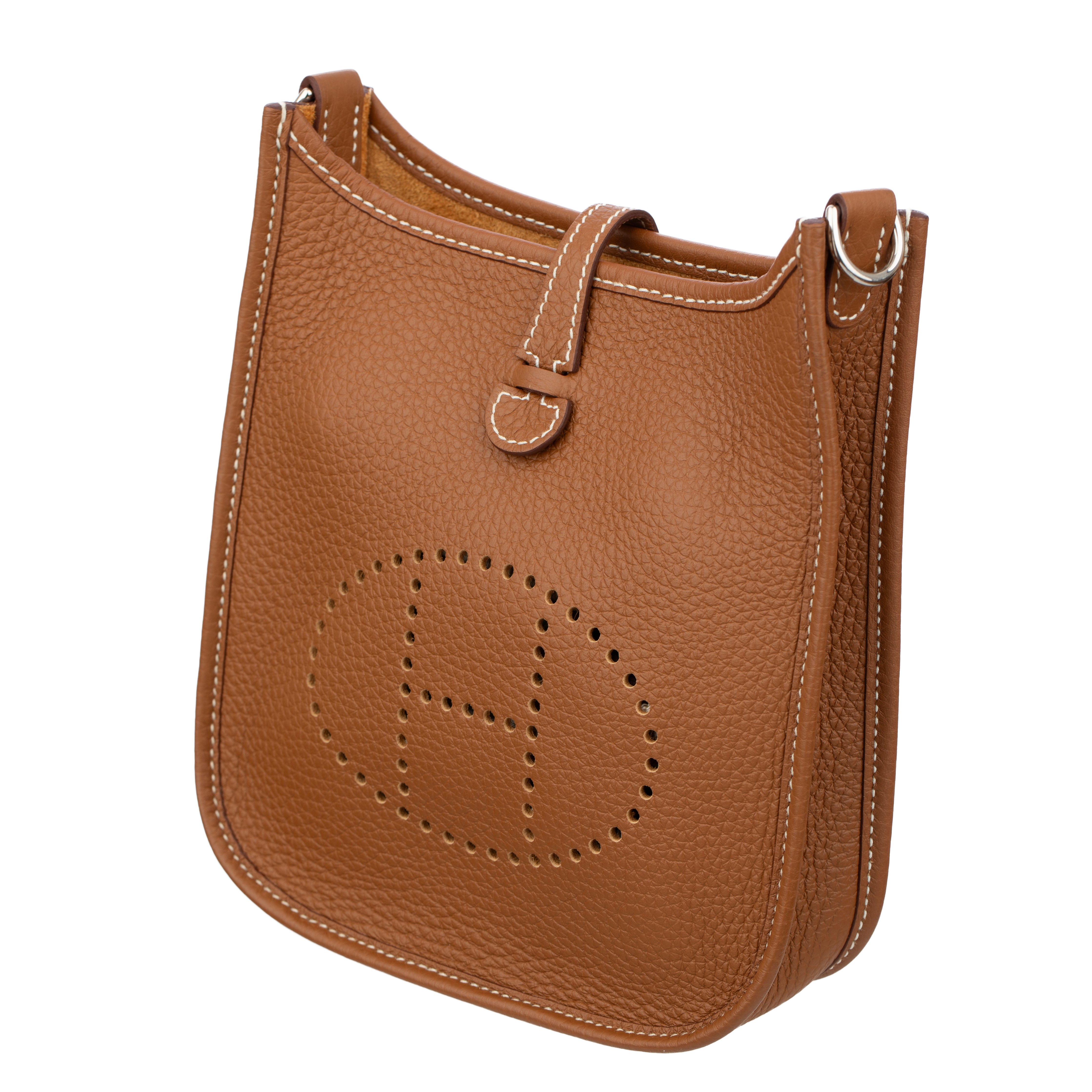 Hermes Mini Evelyn TPM Gold Clemence Leather Palladium Hardware