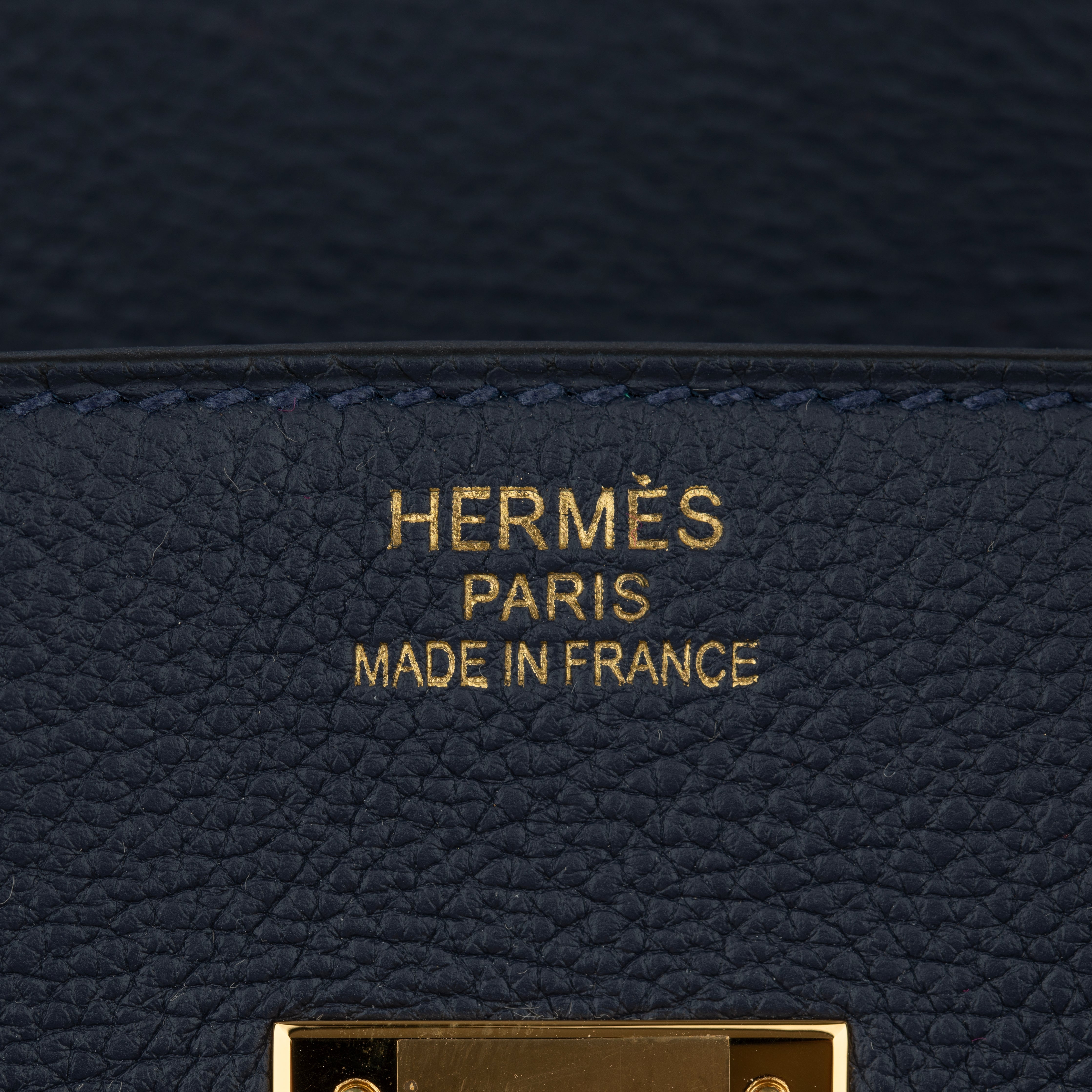 Hermes Birkin 35cm Blue Nuit Togo Leather Gold Hardware