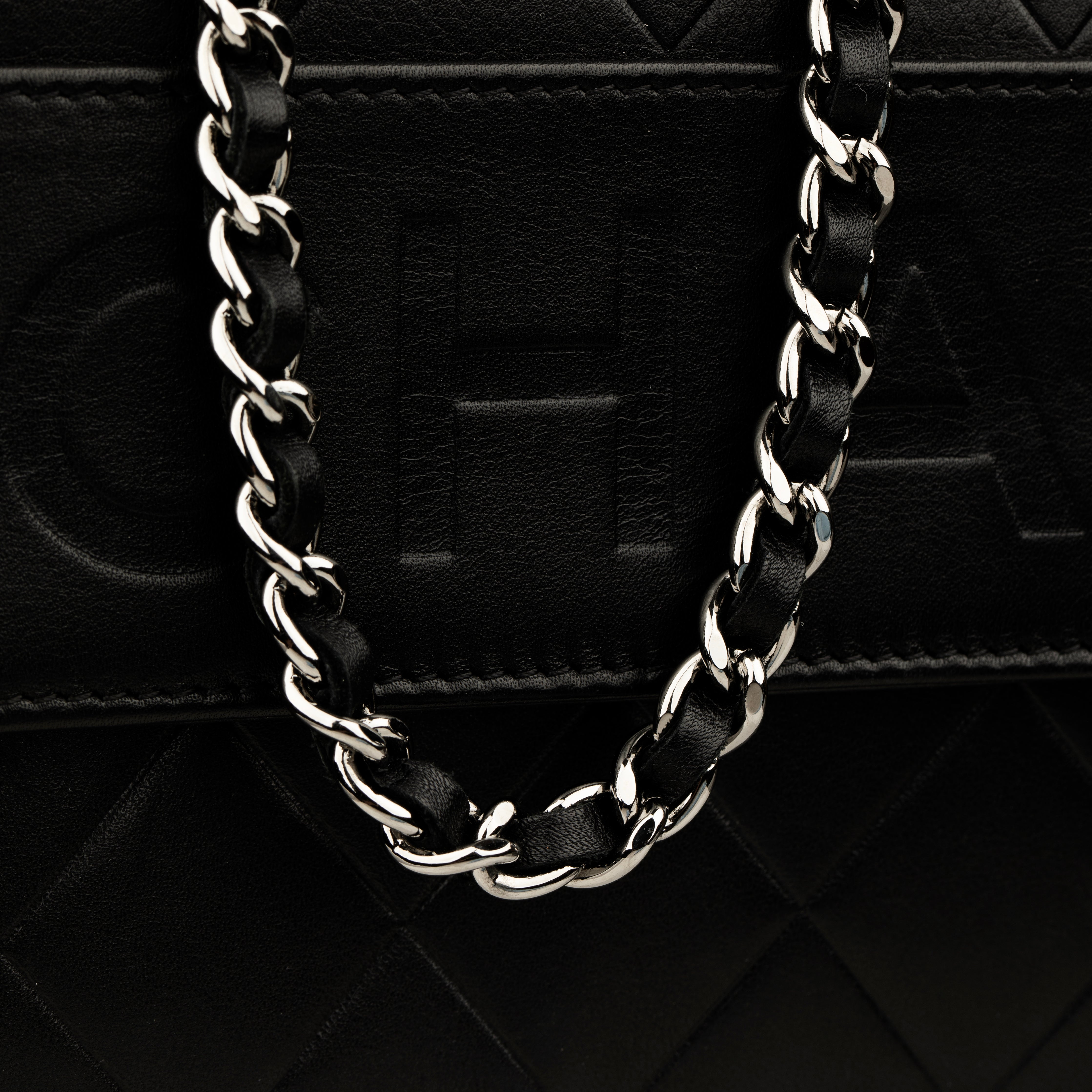 Chanel Wallet On Chain Black Quilted Lambskin Leather