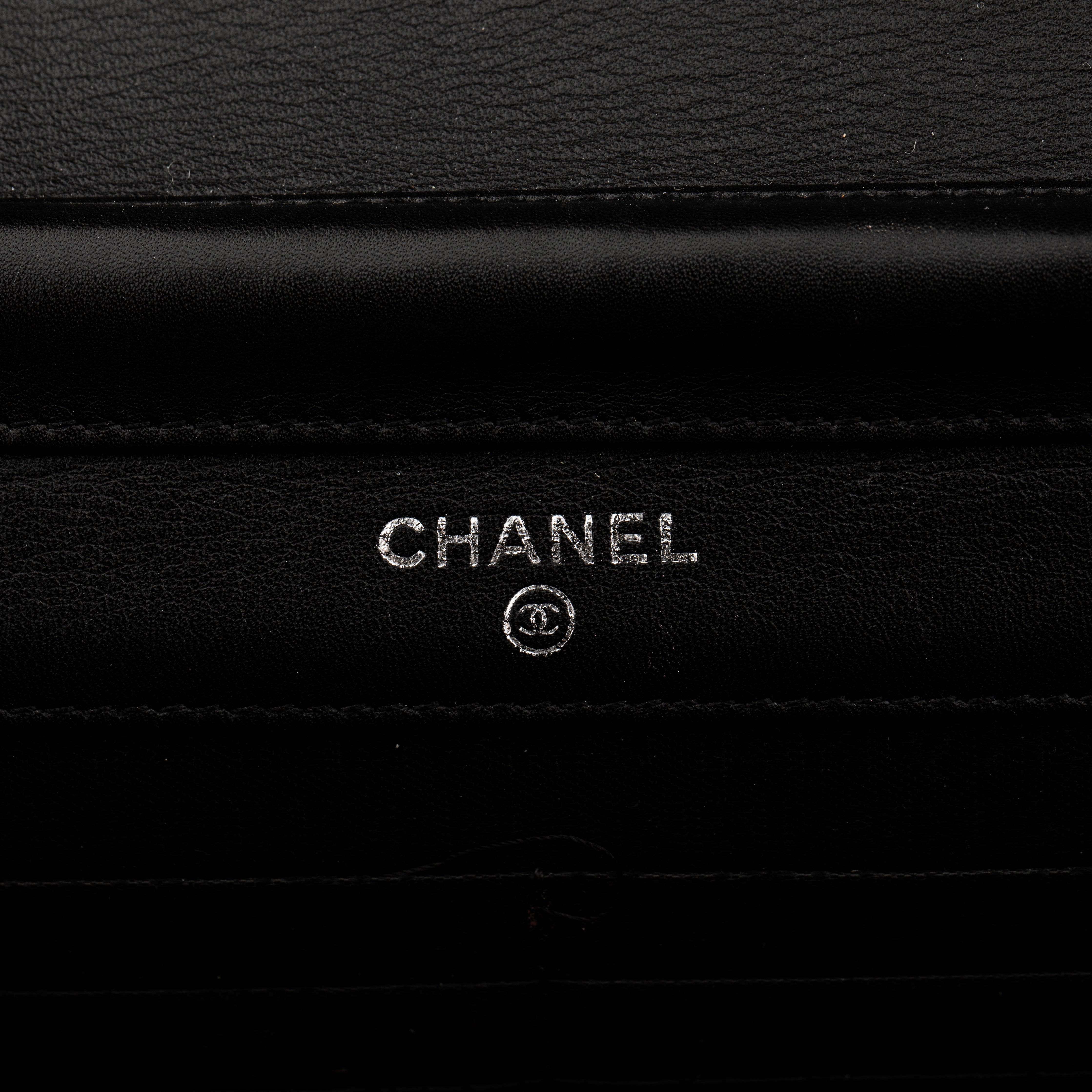 Chanel Wallet On Chain Black Quilted Lambskin Leather