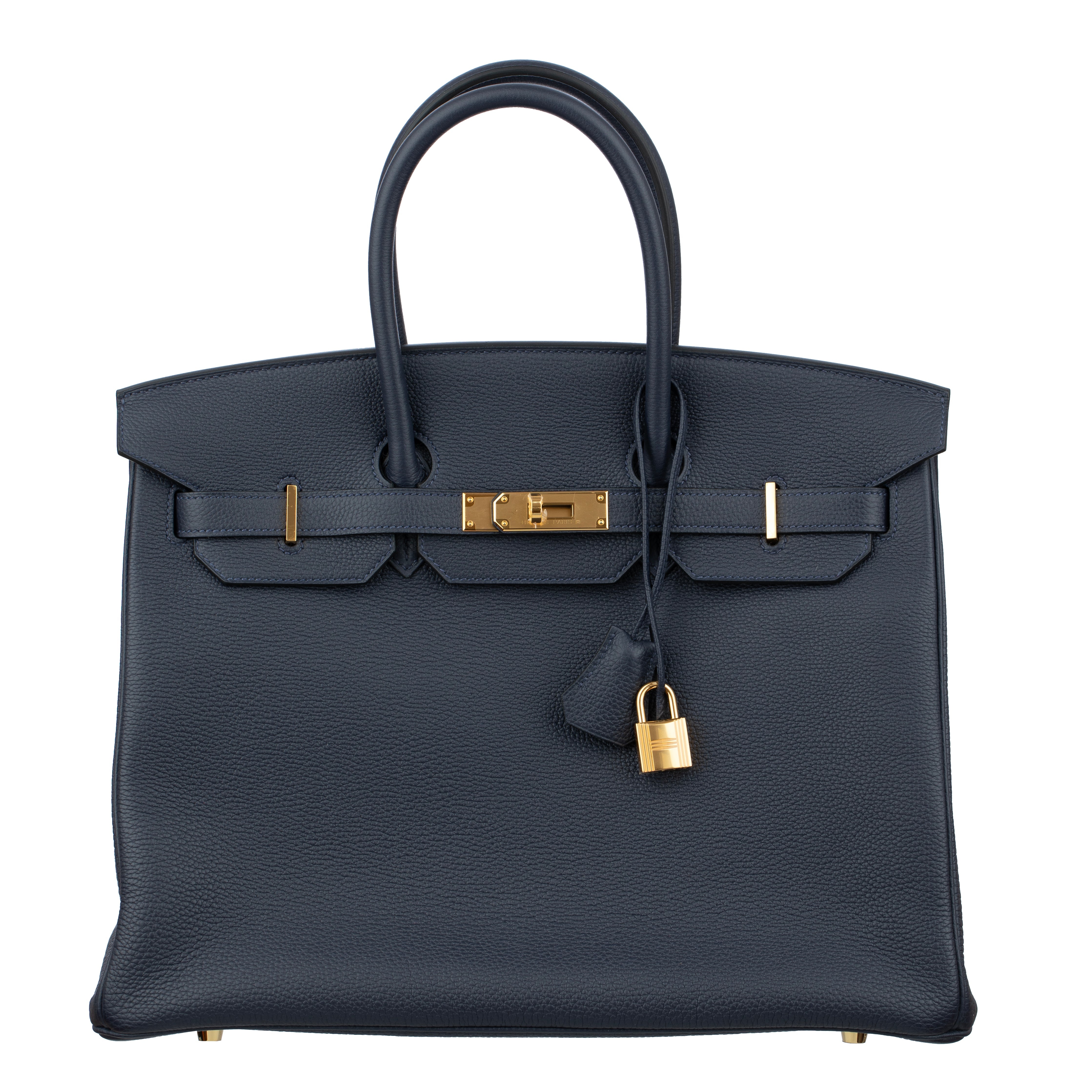 Hermes Birkin 35cm Blue Nuit Togo Leather Gold Hardware