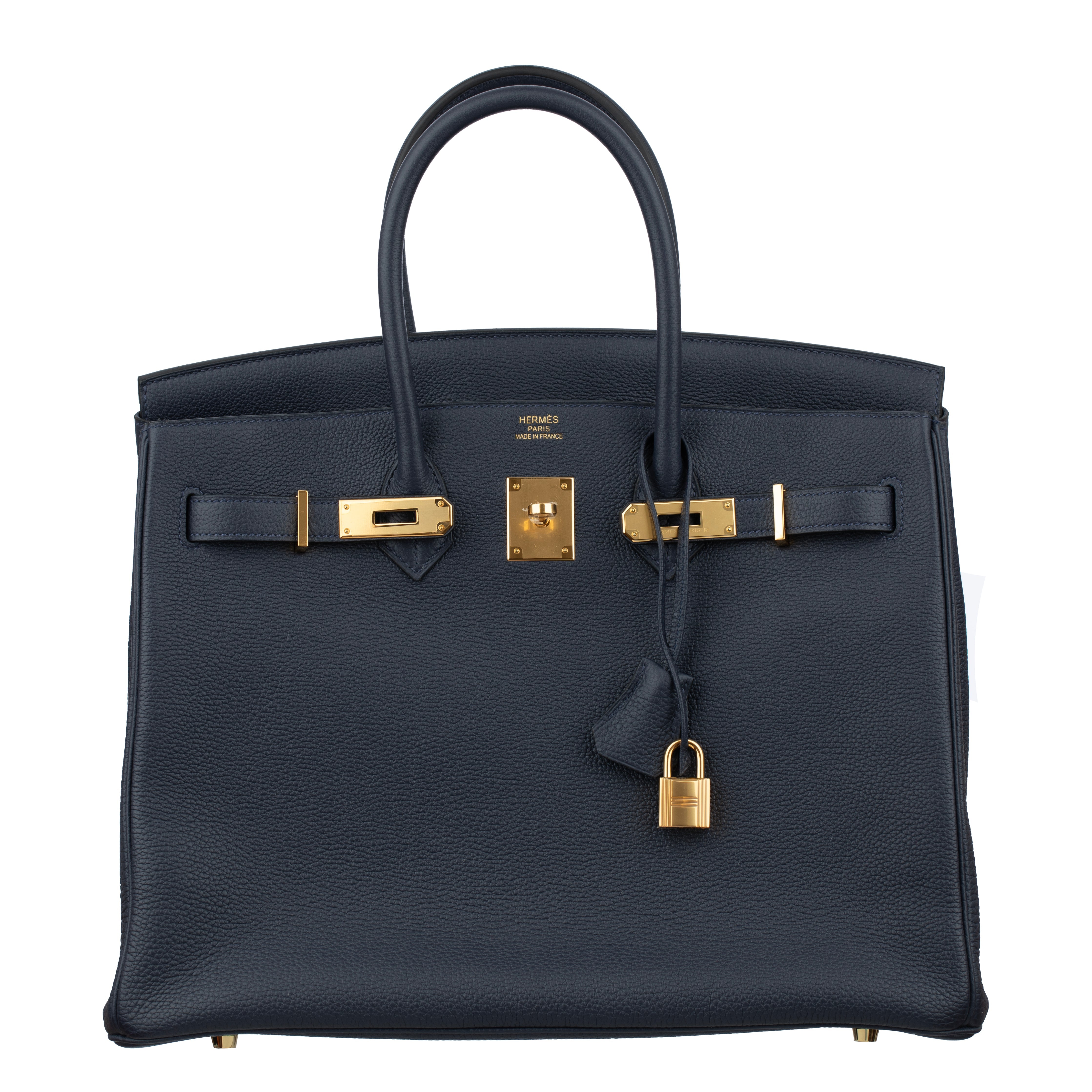 Hermes Birkin 35cm Blue Nuit Togo Leather Gold Hardware