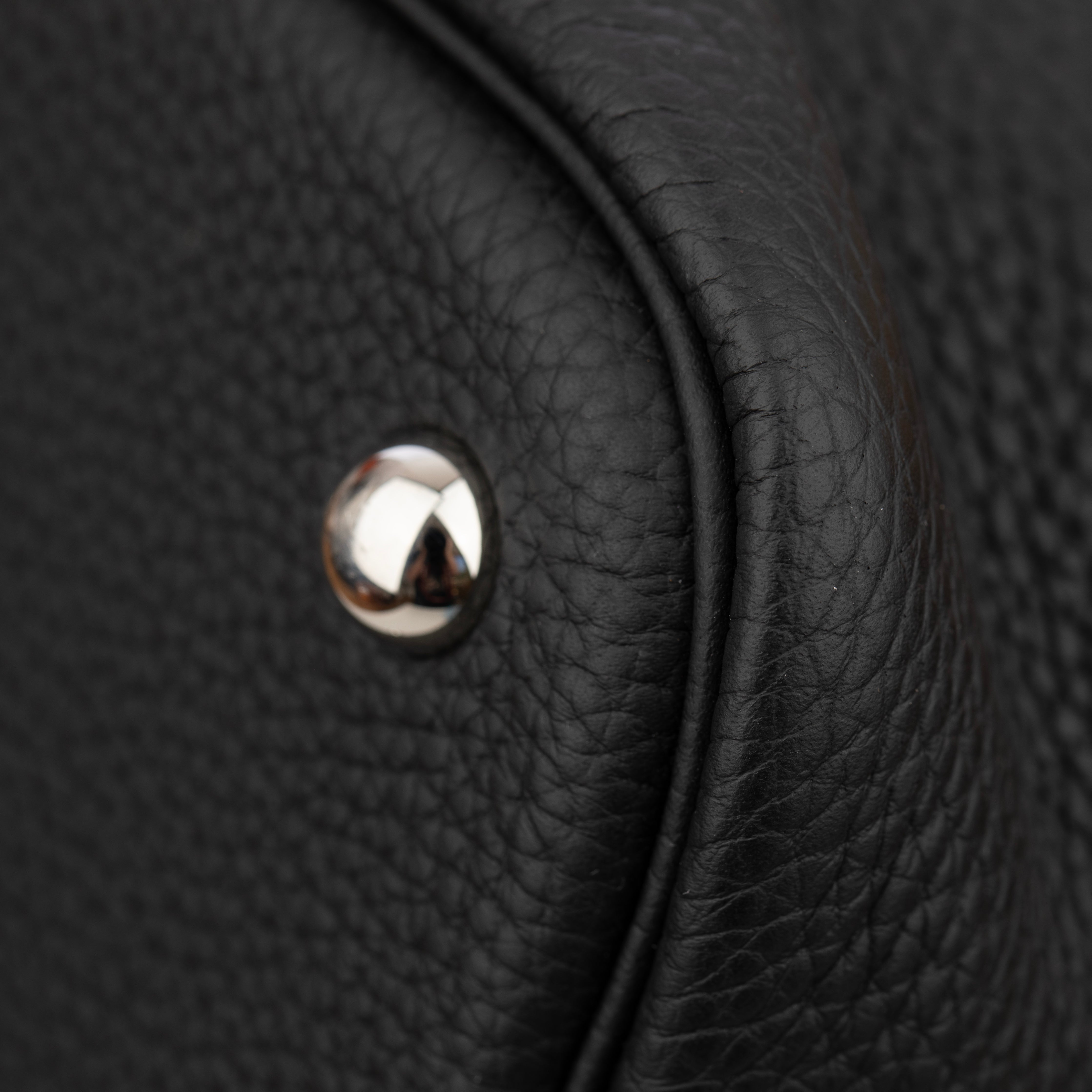 Hermes Bolide 35cm Black Clemence Leather Palladium Hardware