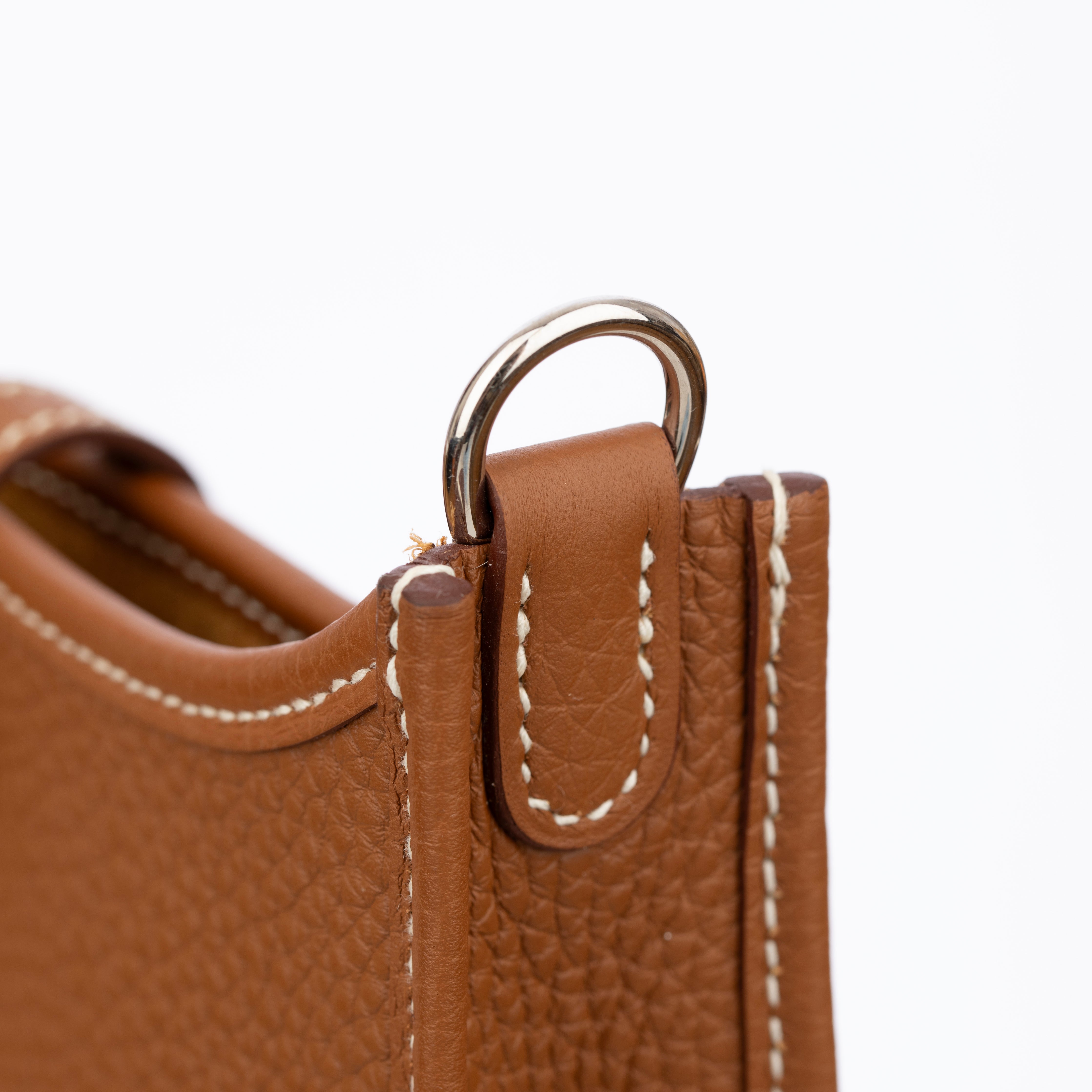 Hermes Mini Evelyn TPM Gold Clemence Leather Palladium Hardware