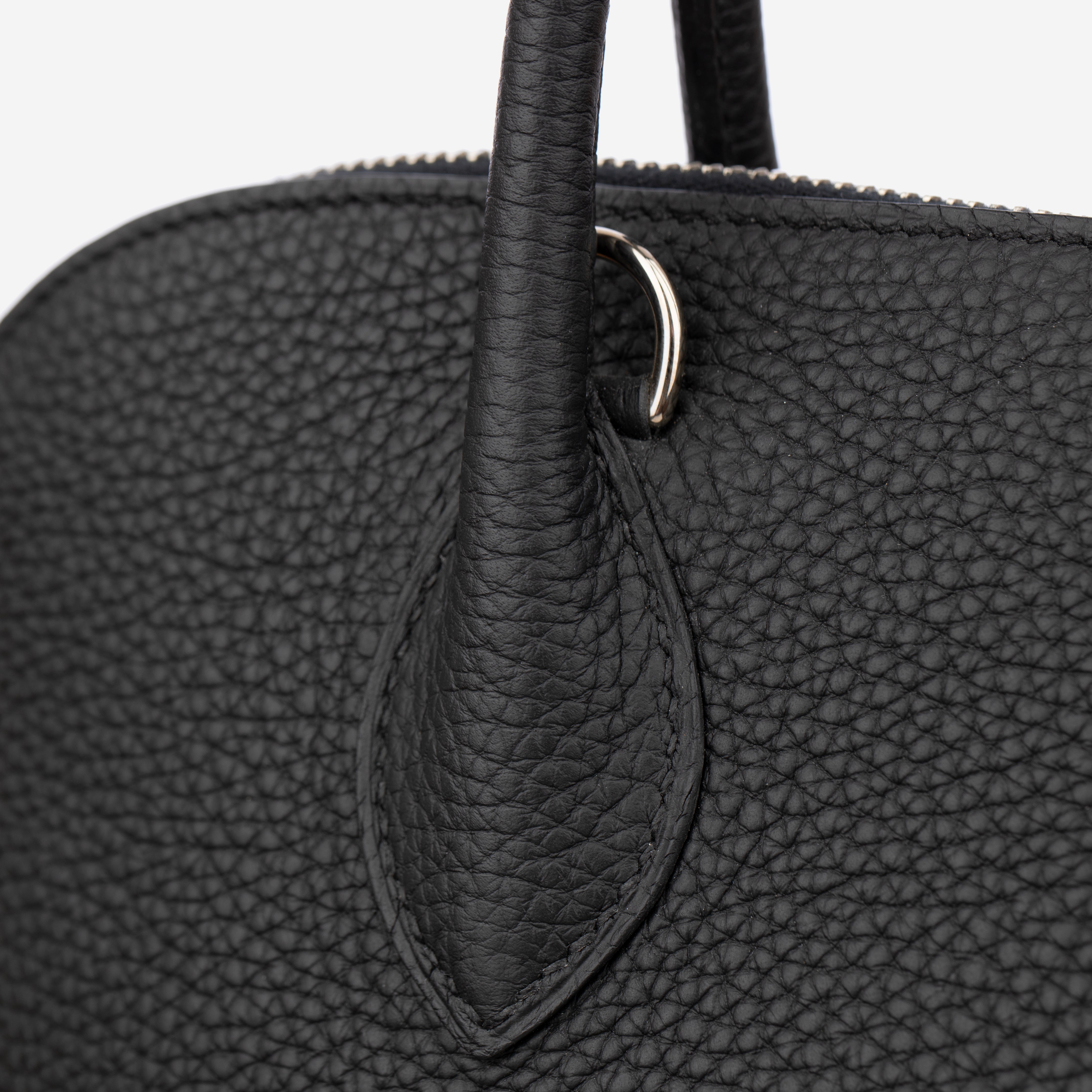 Hermes Bolide 35cm Black Clemence Leather Palladium Hardware