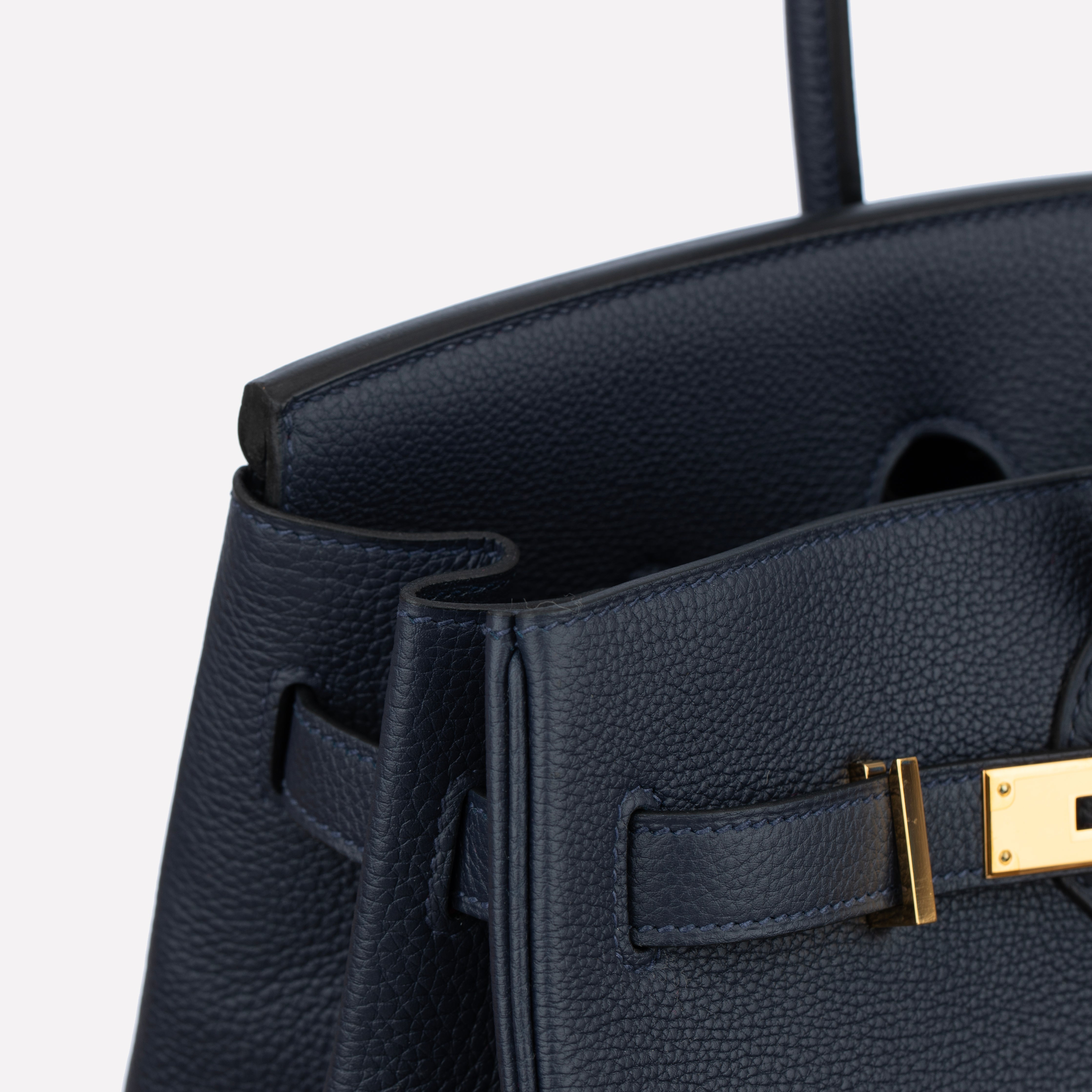 Hermes Birkin 35cm Blue Nuit Togo Leather Gold Hardware