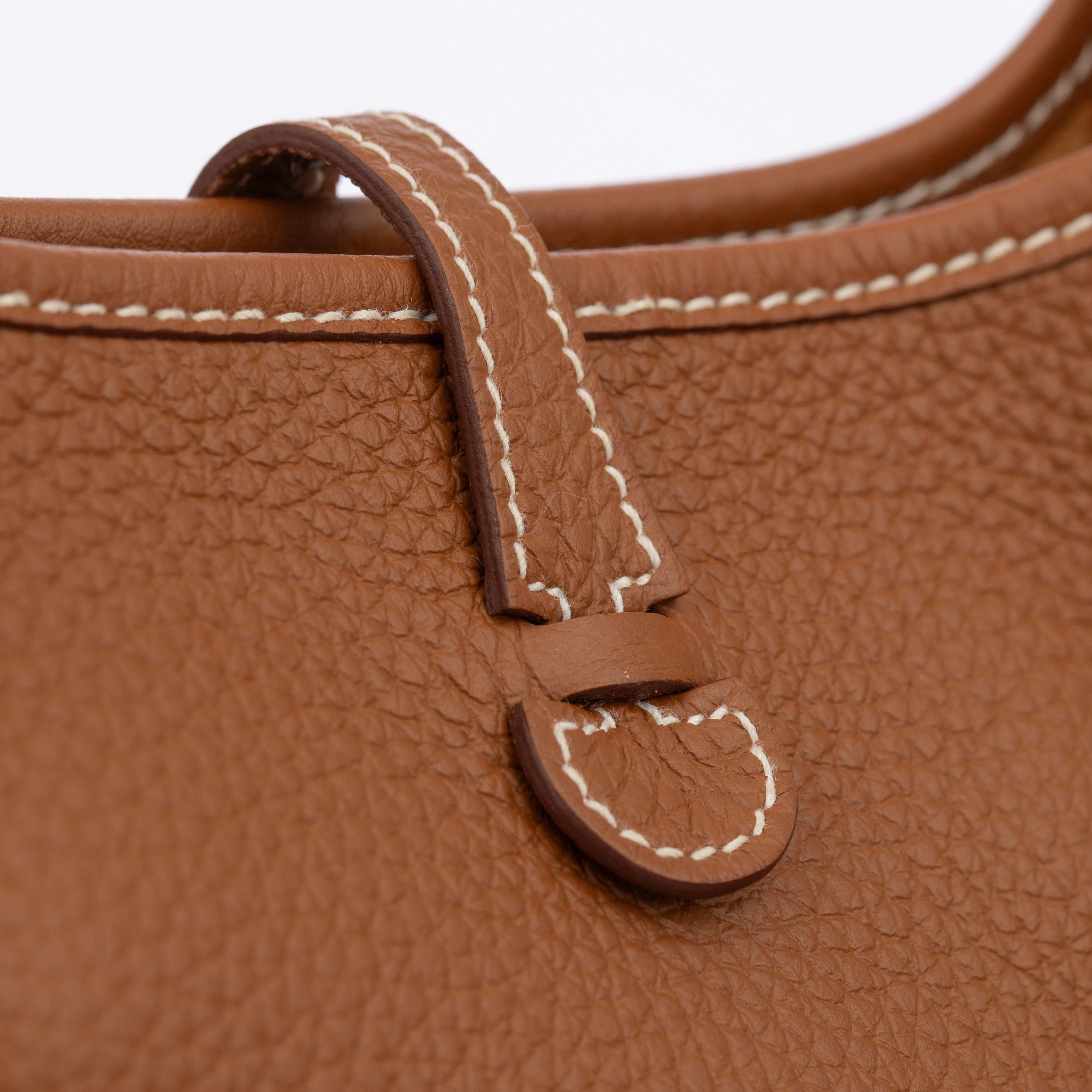 Hermes Mini Evelyn TPM Gold Clemence Leather Palladium Hardware