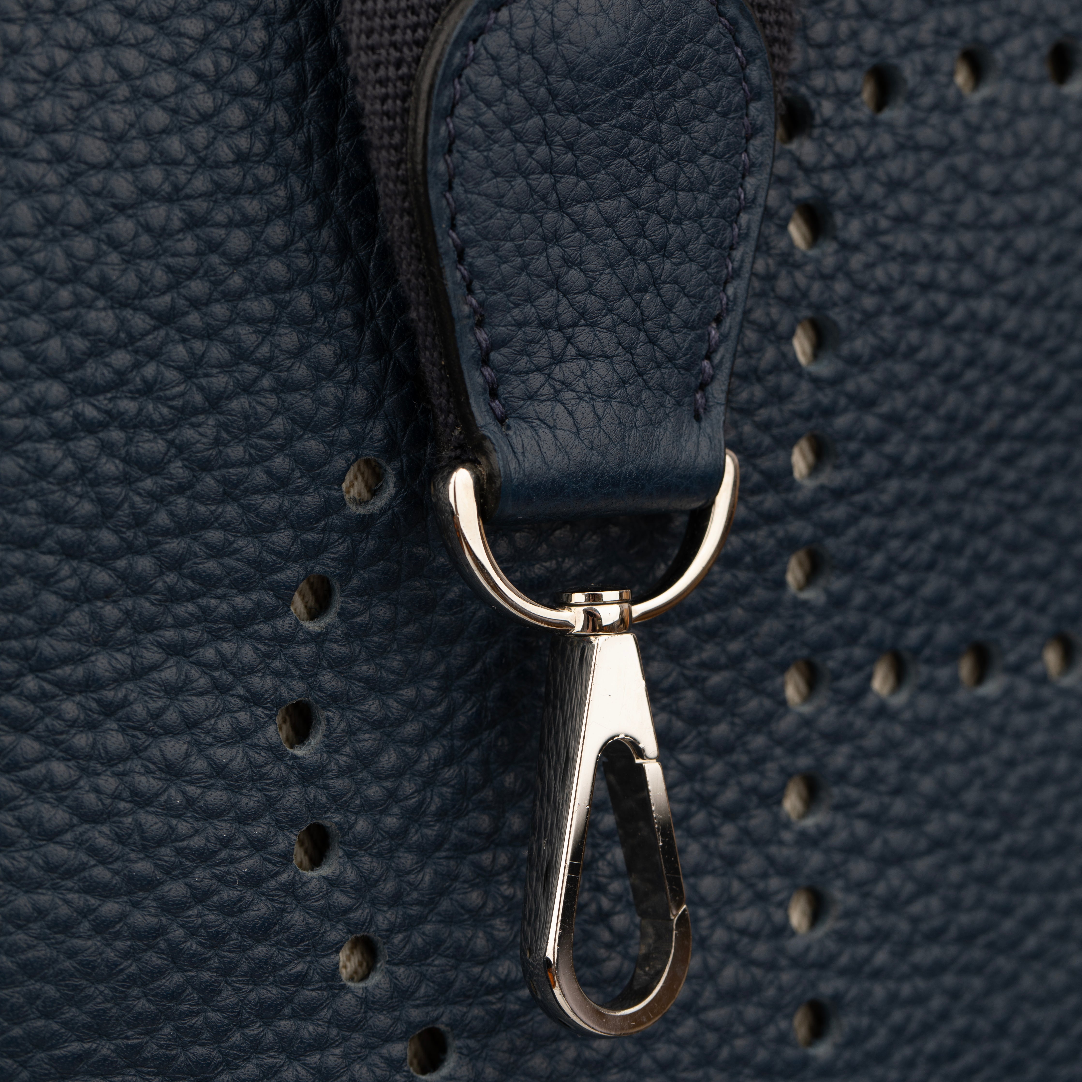 Hermes Evelyn PM Blue Nuit Clemence Leather Palladium Hardware