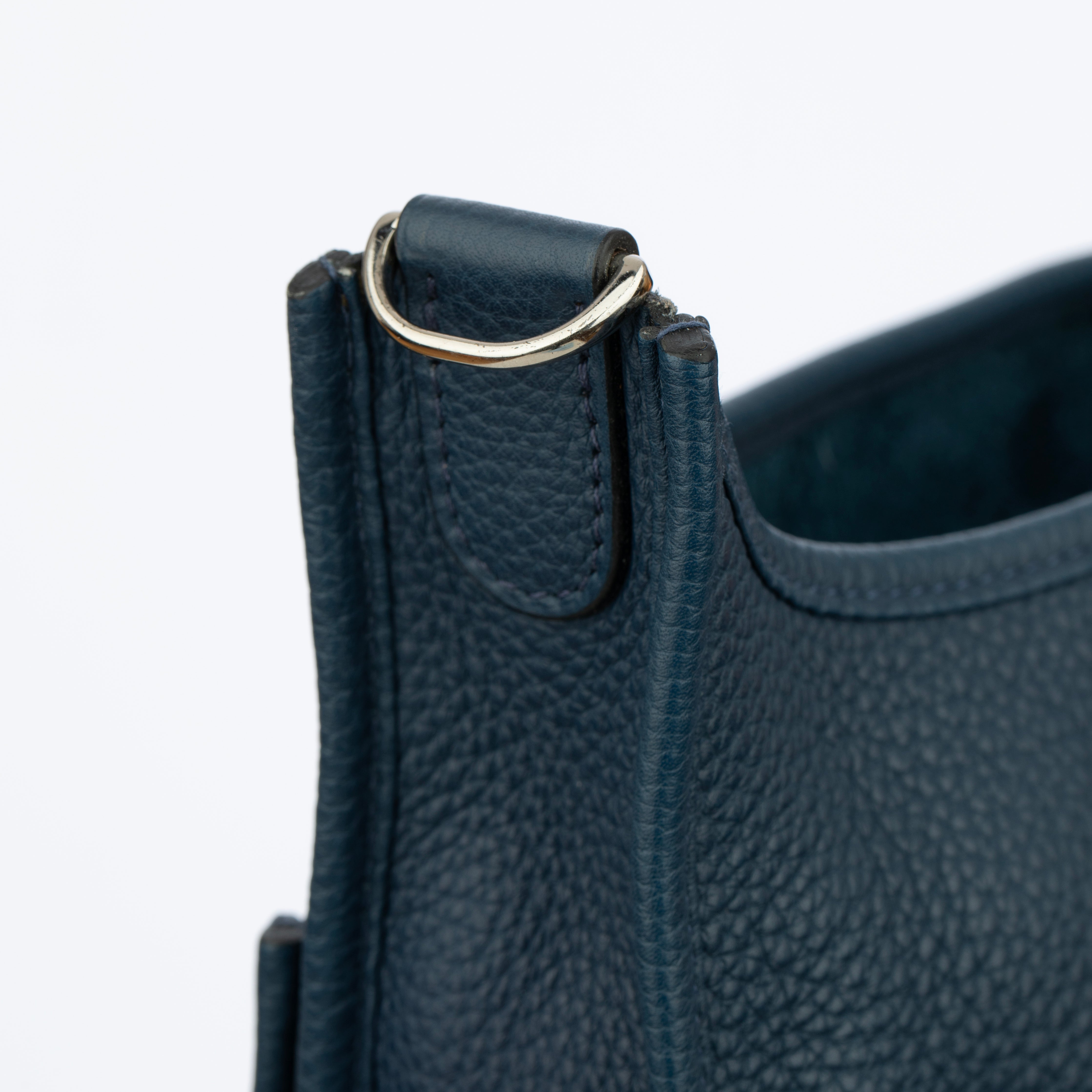 Hermes Evelyn PM Blue Nuit Clemence Leather Palladium Hardware