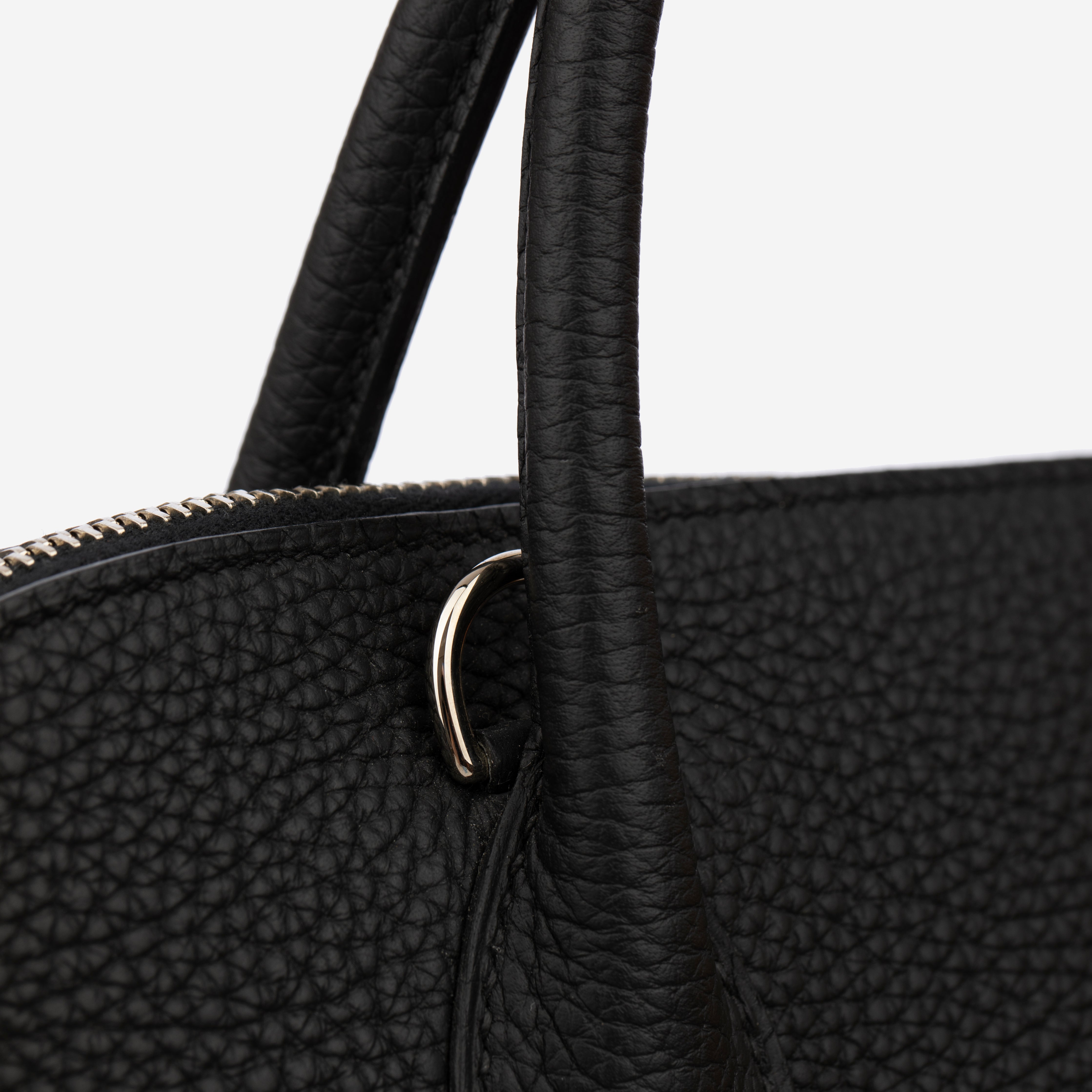 Hermes Bolide 35cm Black Clemence Leather Palladium Hardware