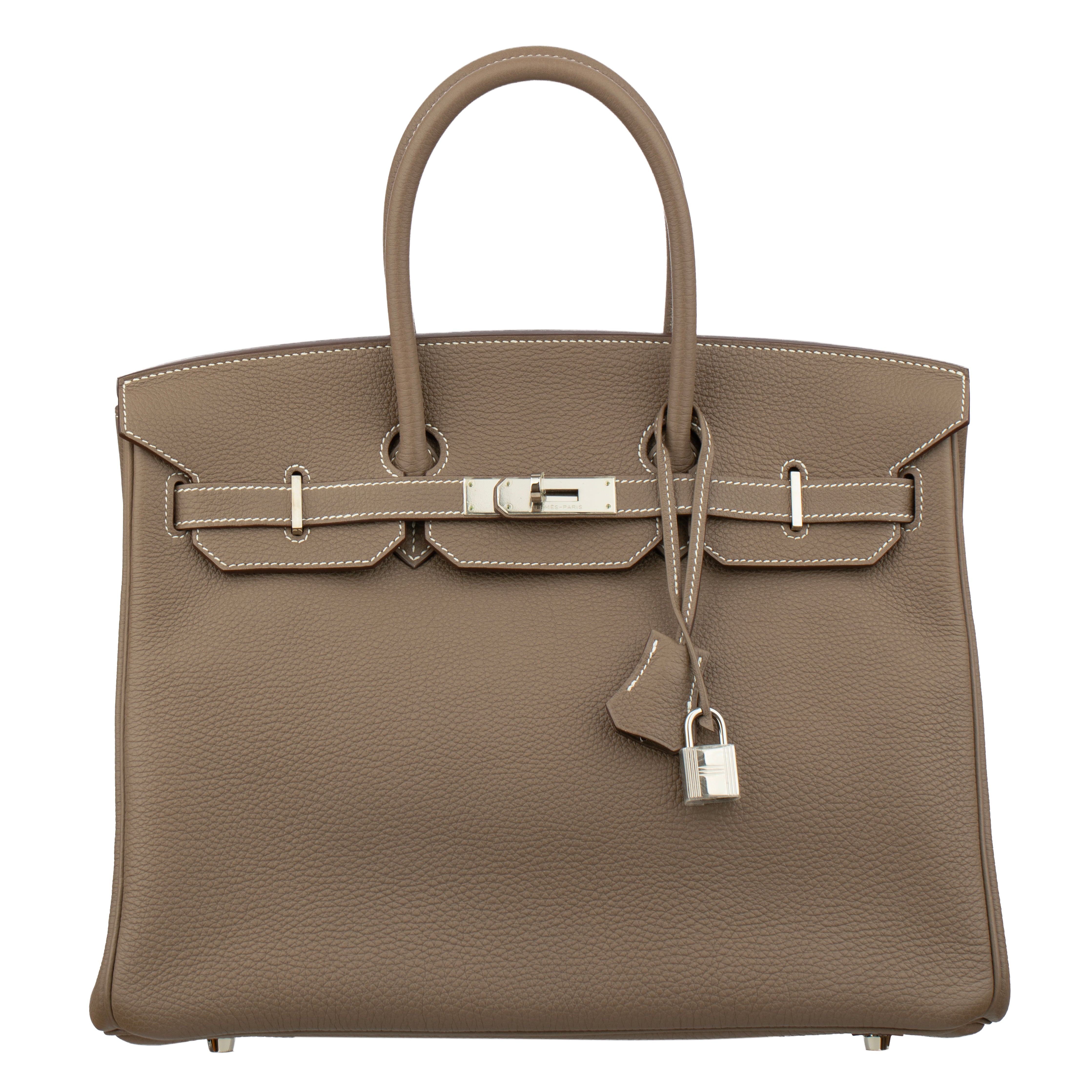 Hermes Birkin 35cm Etoupe Togo Leather Palladium Hardware