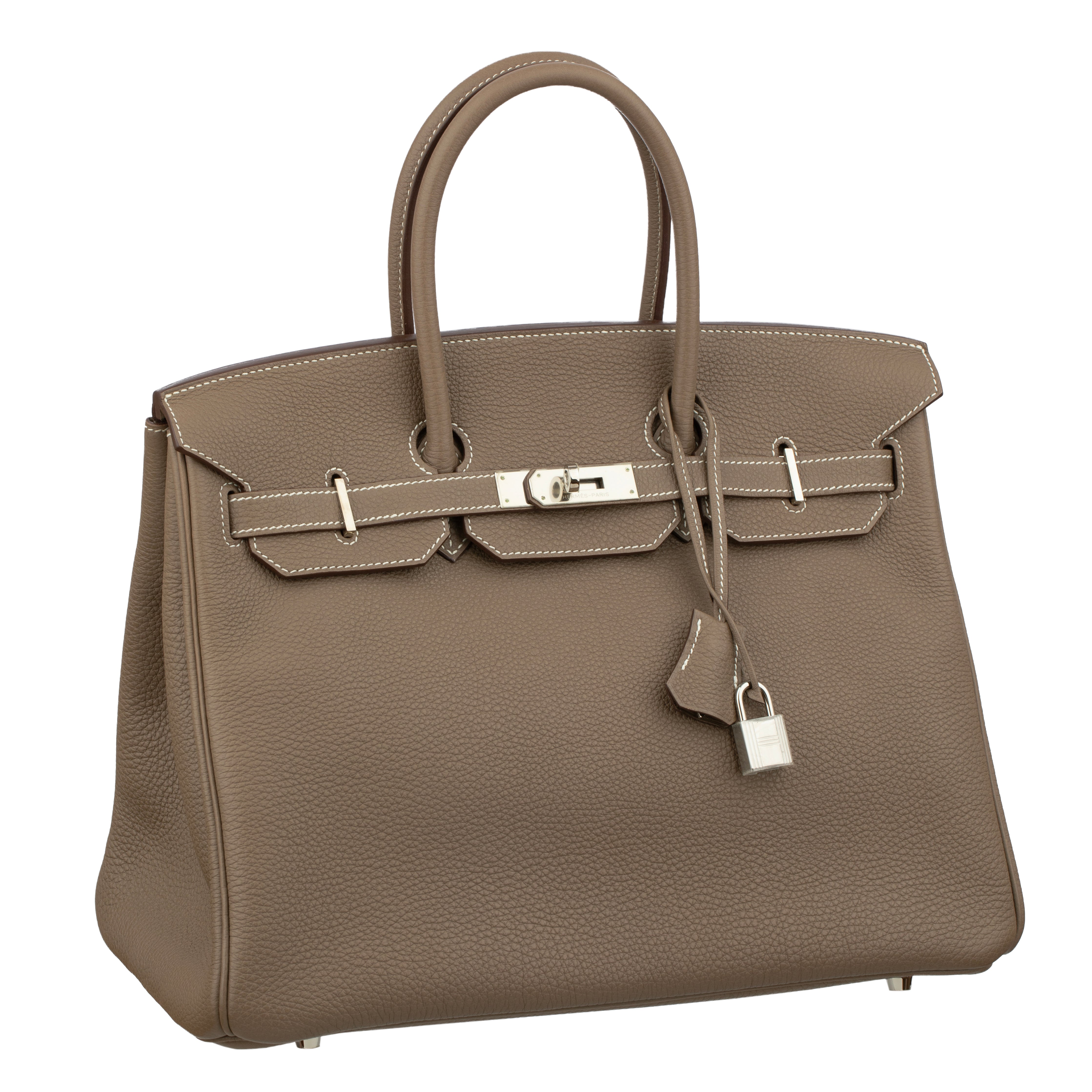 Hermes Birkin 35cm Etoupe Togo Leather Palladium Hardware