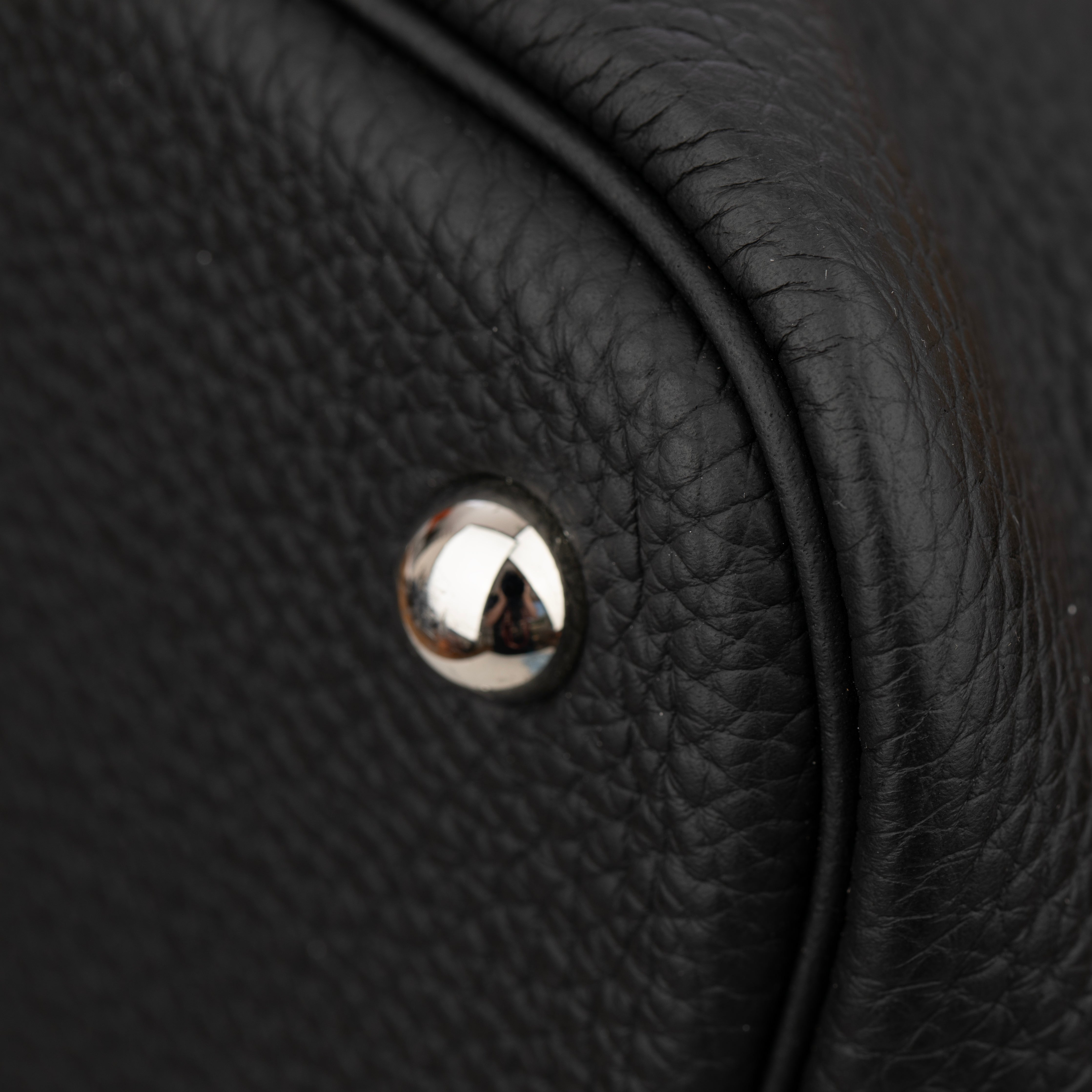 Hermes Bolide 35cm Black Clemence Leather Palladium Hardware