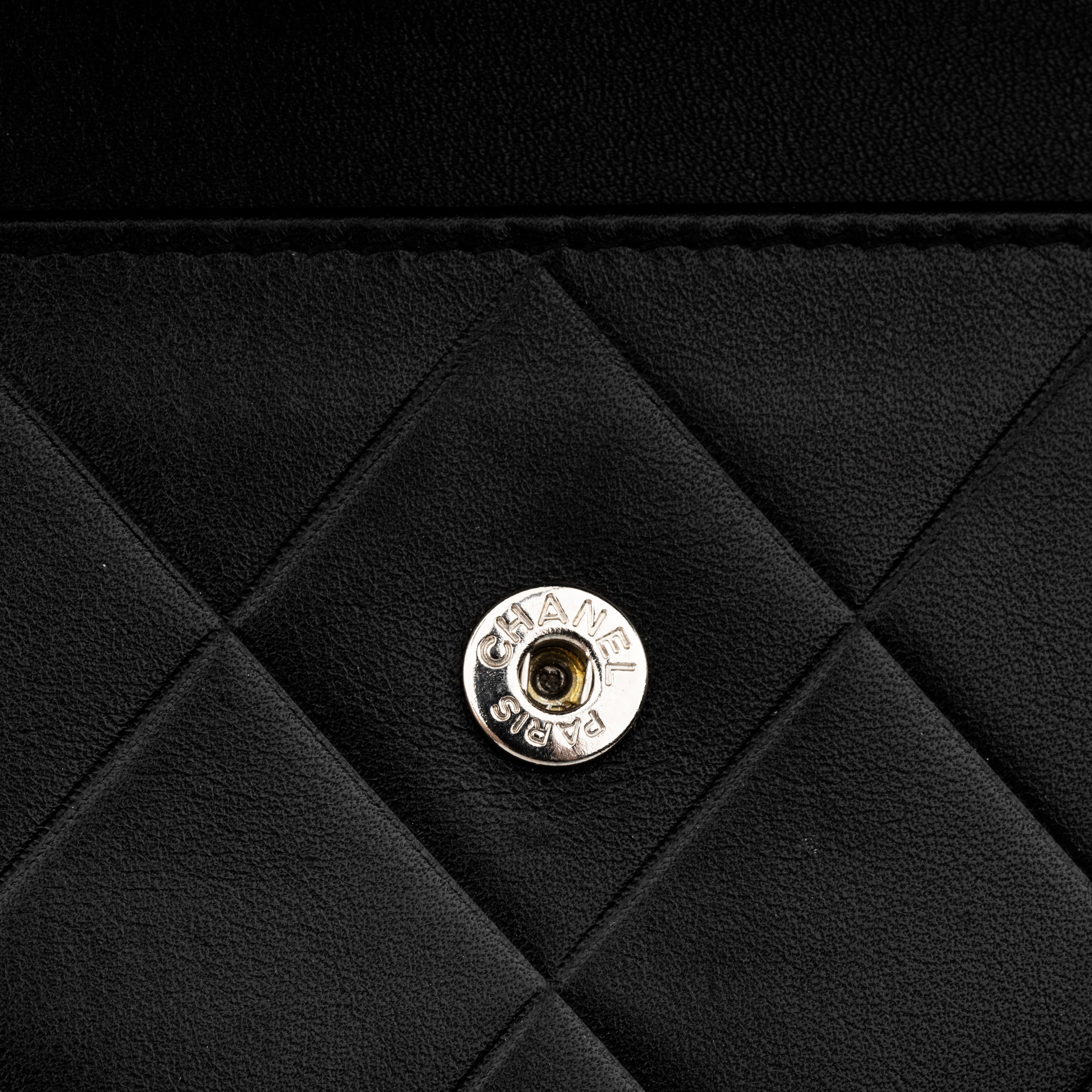 Chanel Wallet On Chain Black Quilted Lambskin Leather