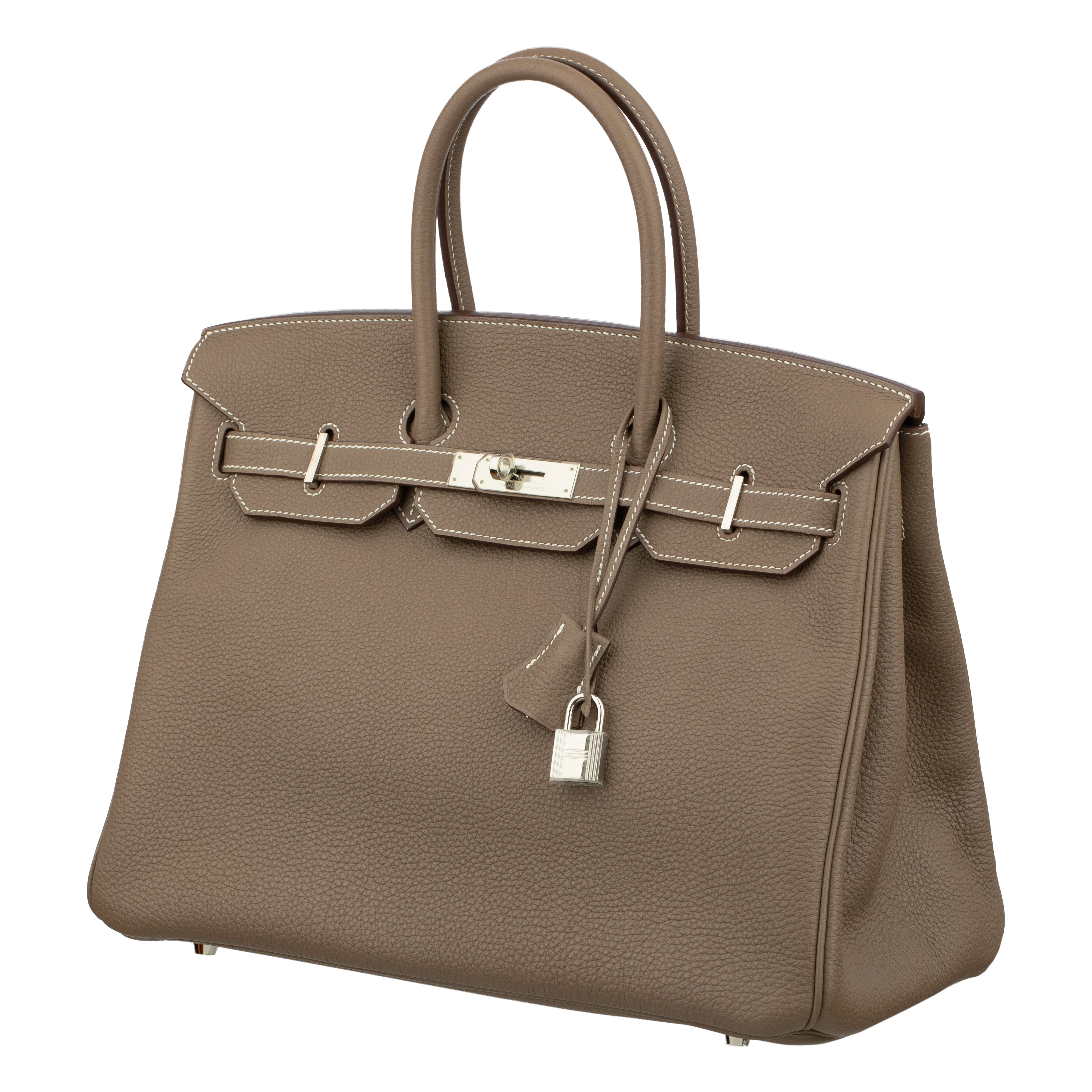 Hermes Birkin 35cm Etoupe Togo Leather Palladium Hardware