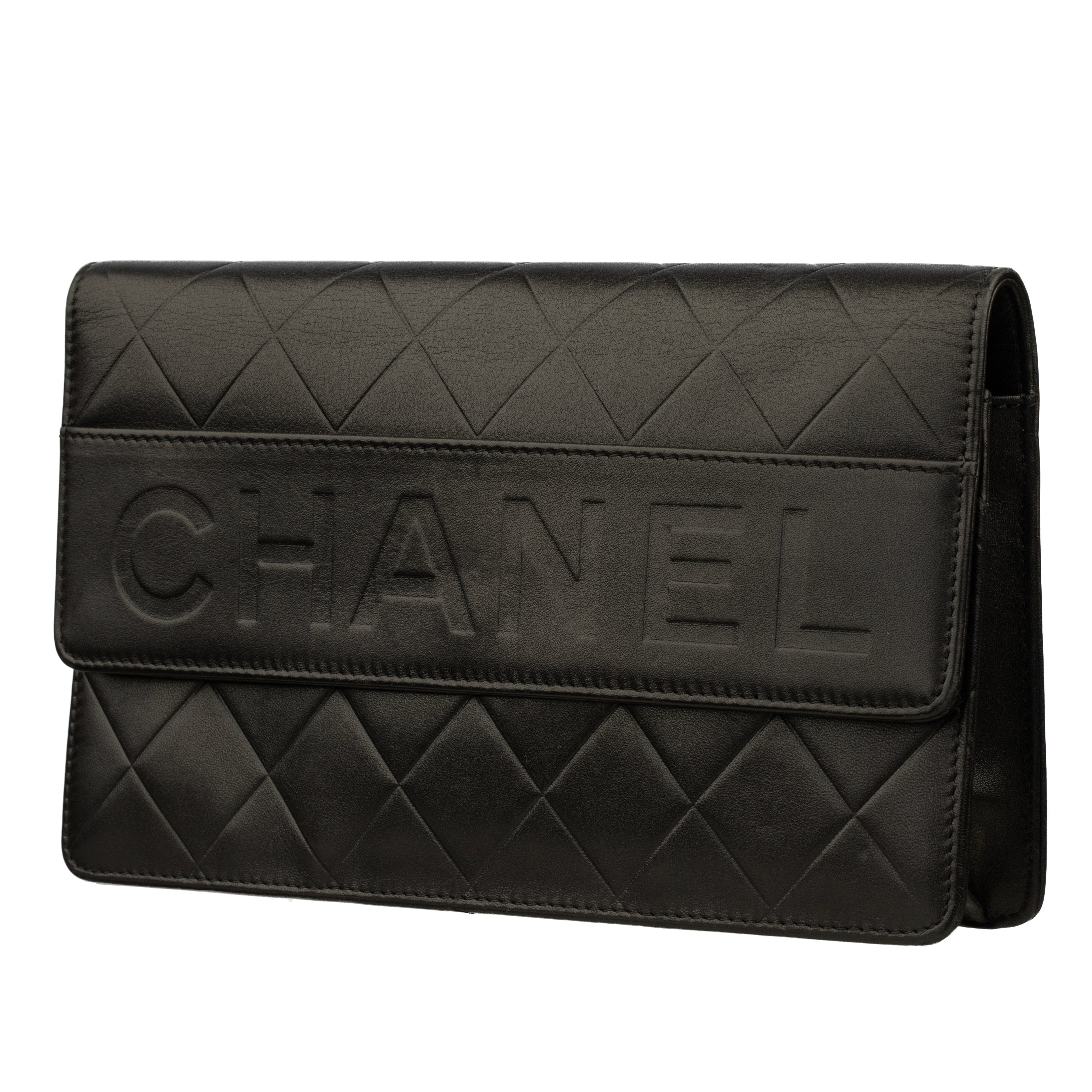 Chanel Wallet On Chain Black Quilted Lambskin Leather