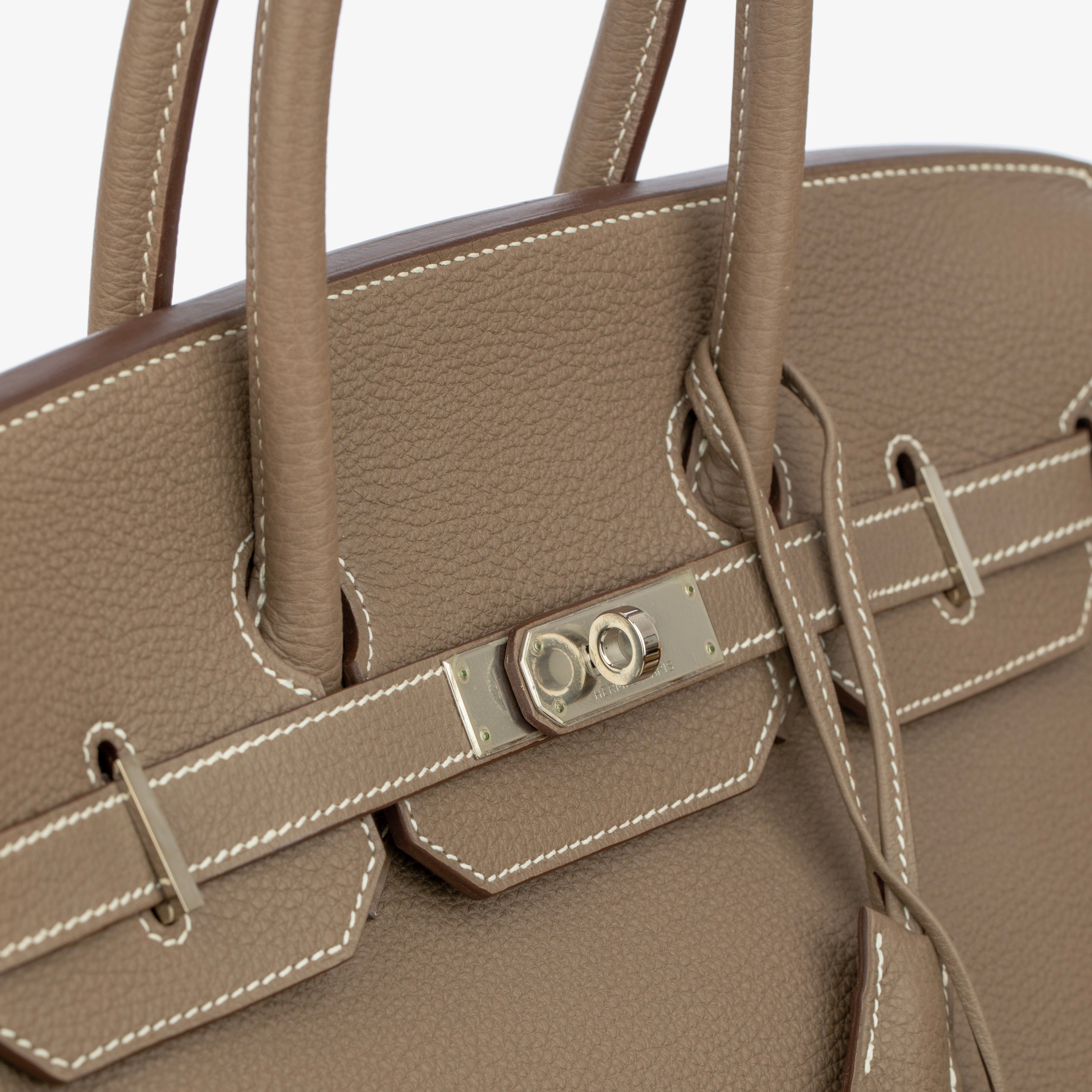 Hermes Birkin 35cm Etoupe Togo Leather Palladium Hardware