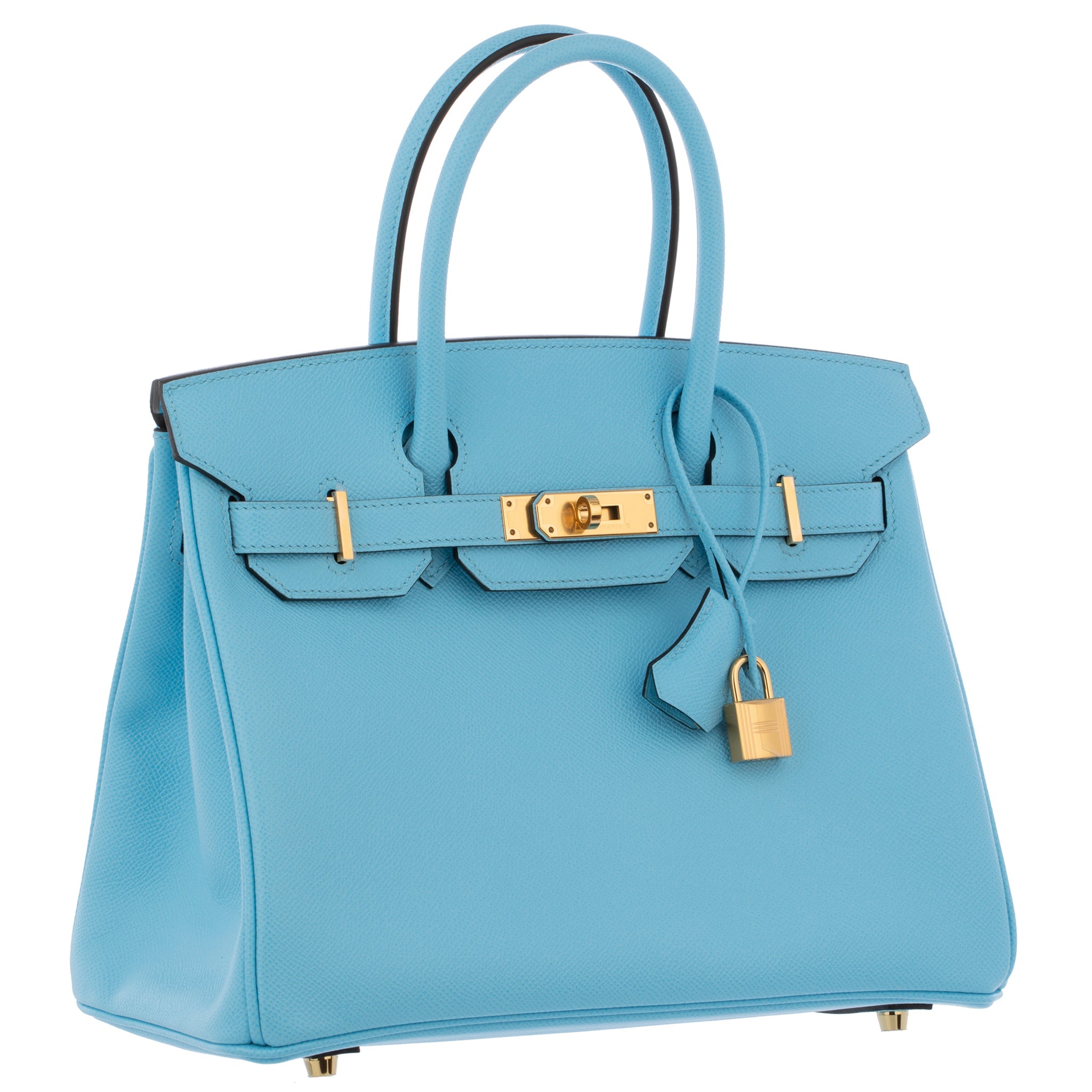 Hermes Birkin 30cm Celeste Epsom Leather Gold Hardware