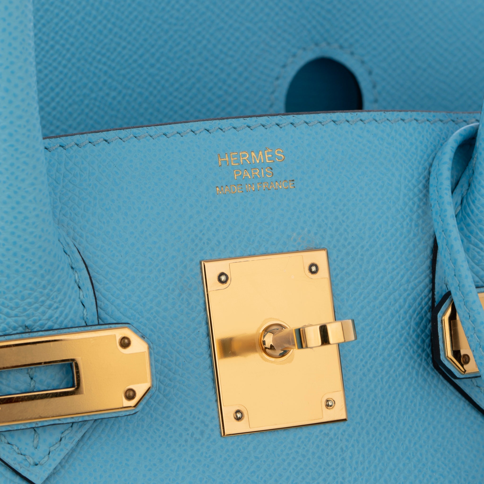 Hermes Birkin 30cm Celeste Epsom Leather Gold Hardware