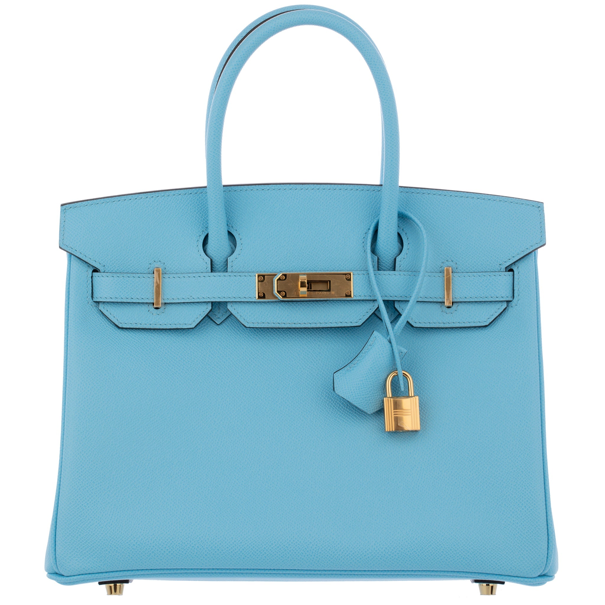 Hermes Birkin 30cm Celeste Epsom Leather Gold Hardware