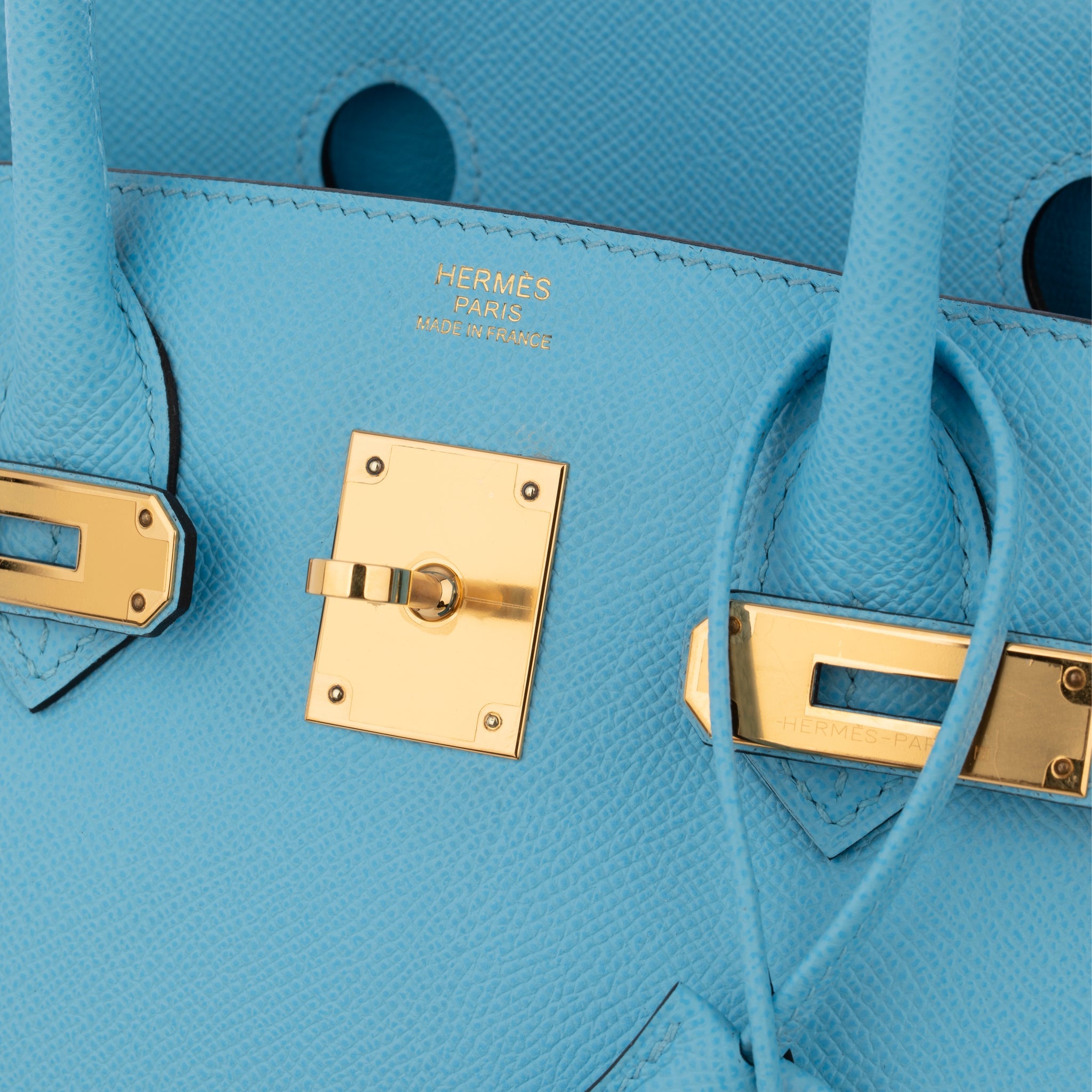 Hermes Birkin 30cm Celeste Epsom Leather Gold Hardware