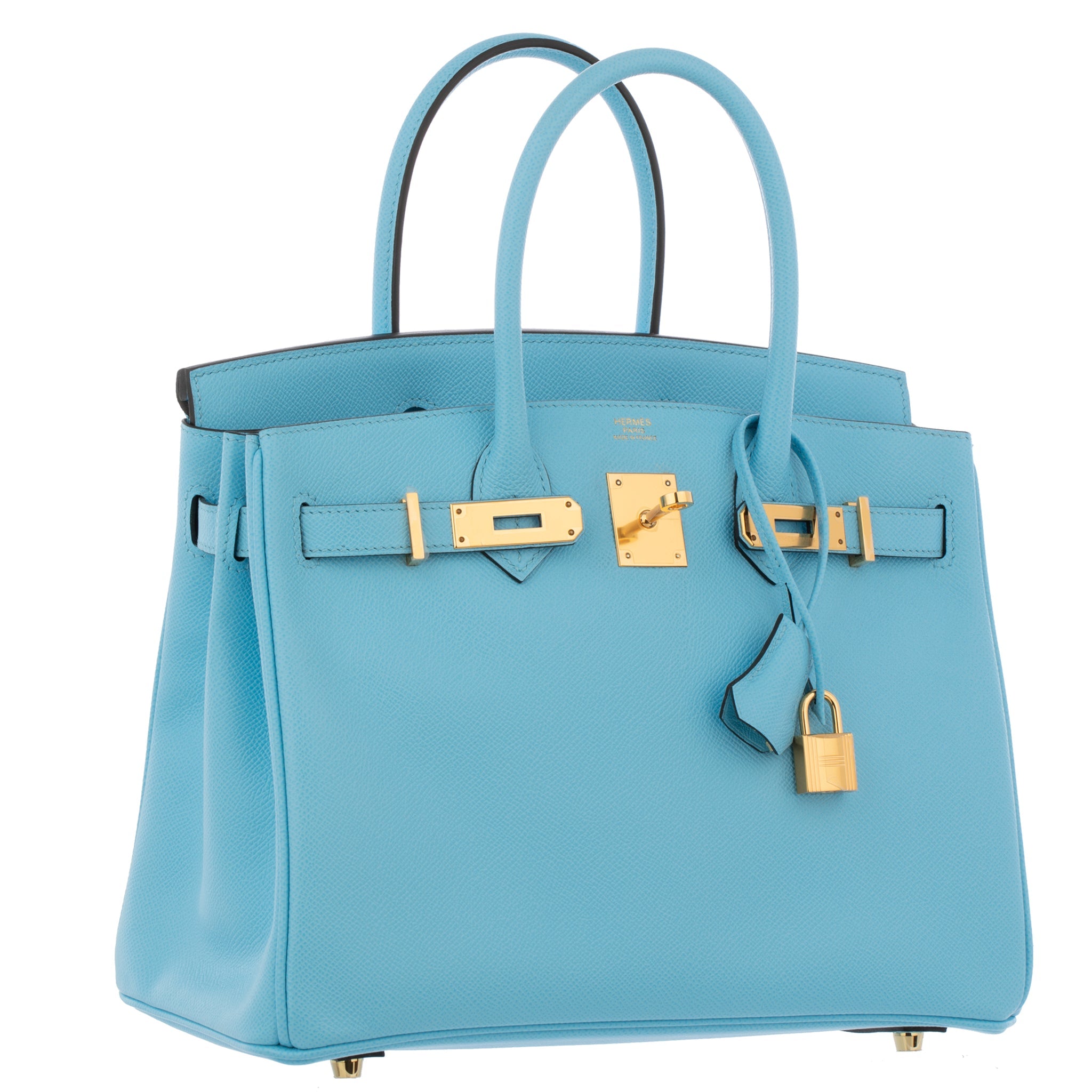 Hermes Birkin 30cm Celeste Epsom Leather Gold Hardware