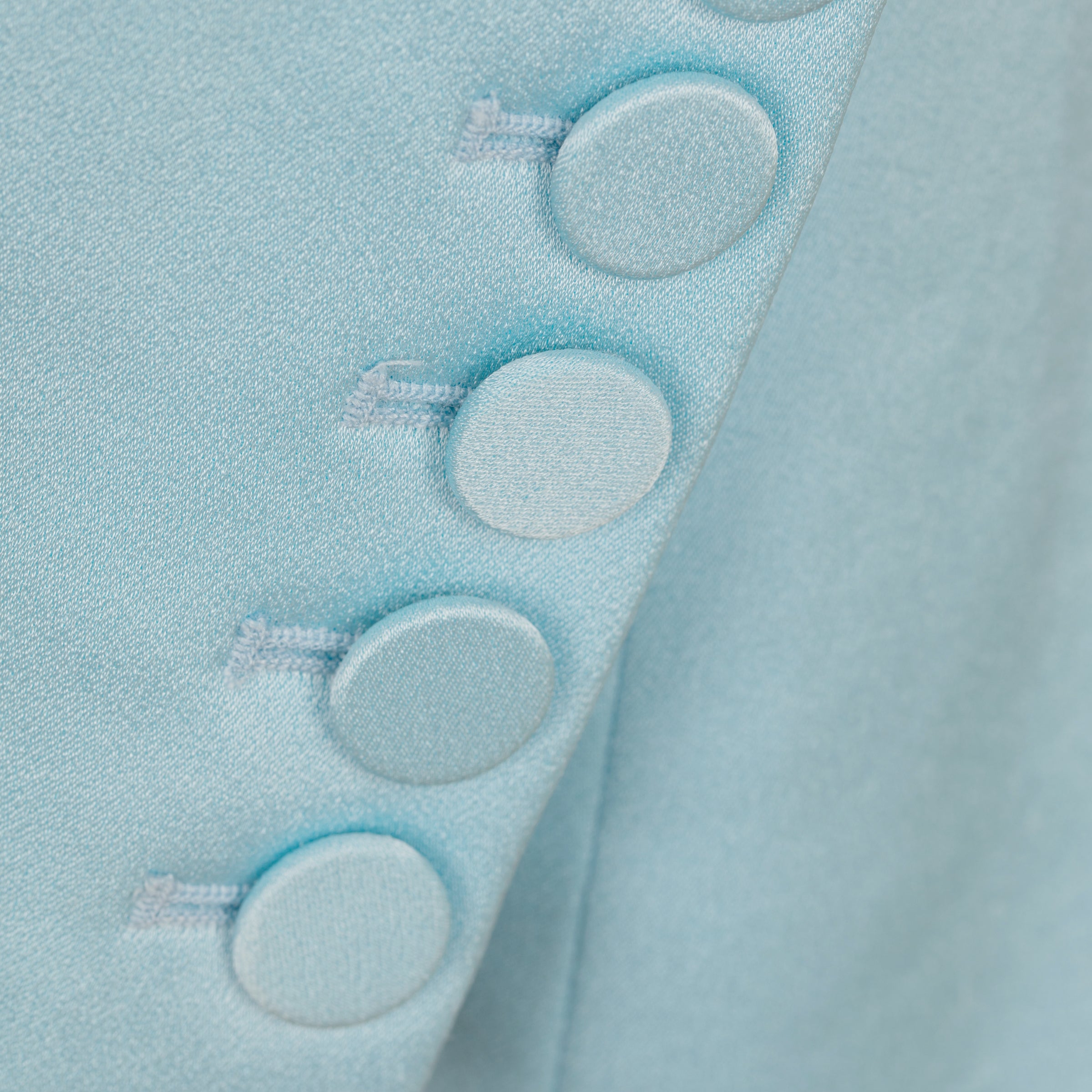 Alex Perry Pale Blue Wells Crepe Boyfriend Double Breasted Blazer