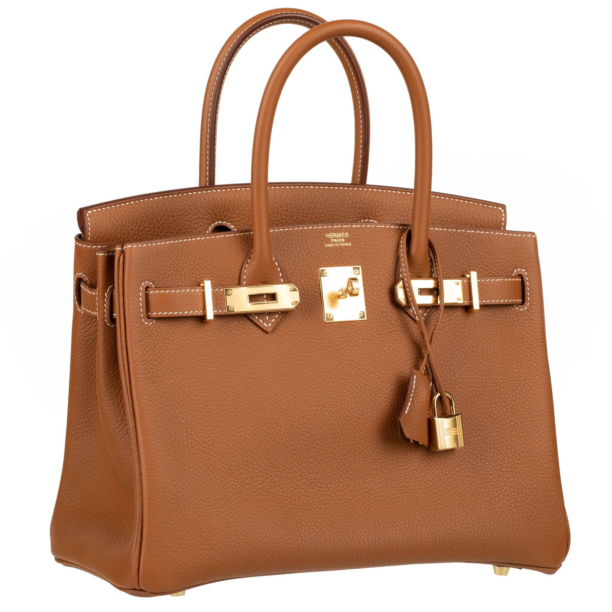 Hermes Birkin 30cm Gold Togo Leather Gold Hardware