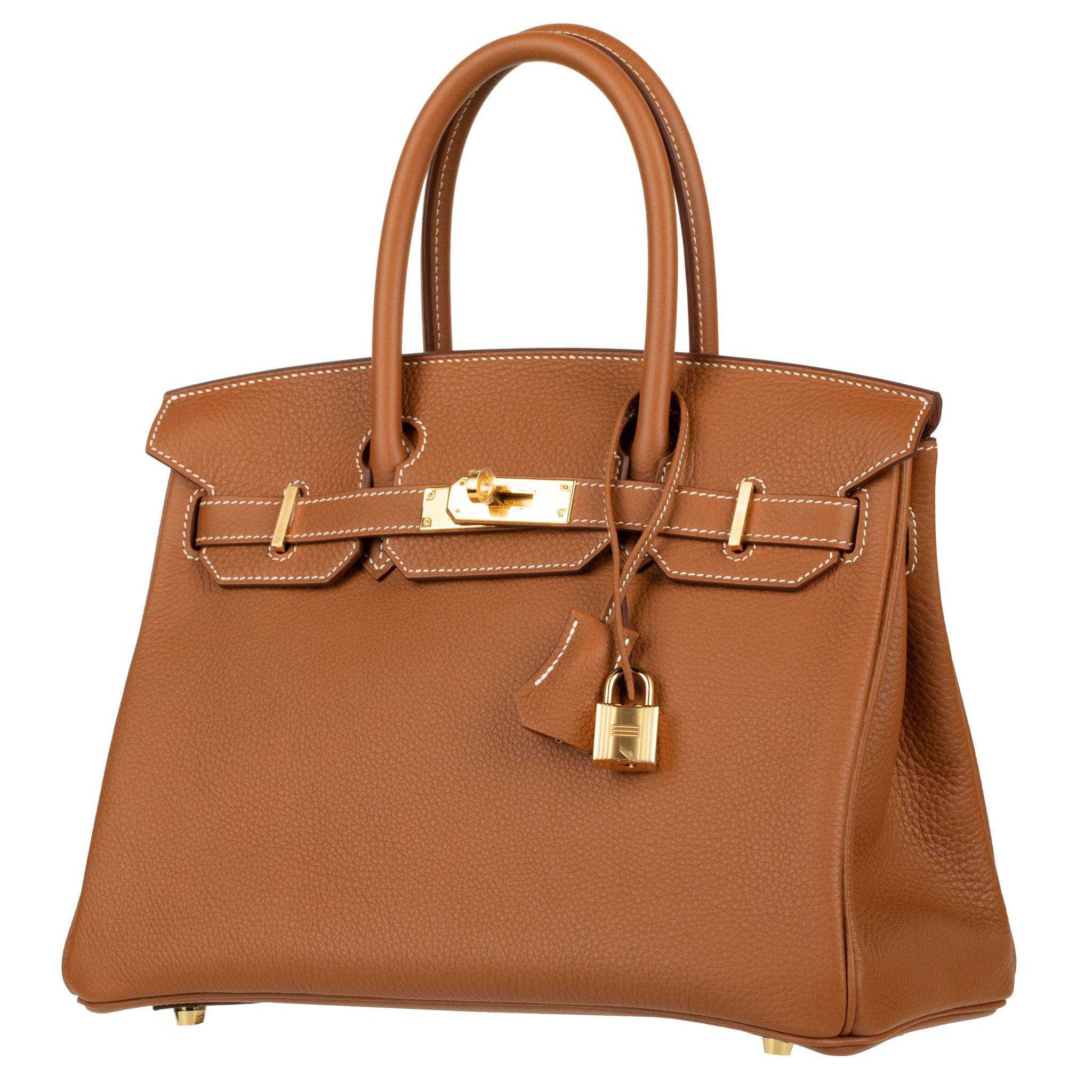 Hermes Birkin 30cm Gold Togo Leather Gold Hardware