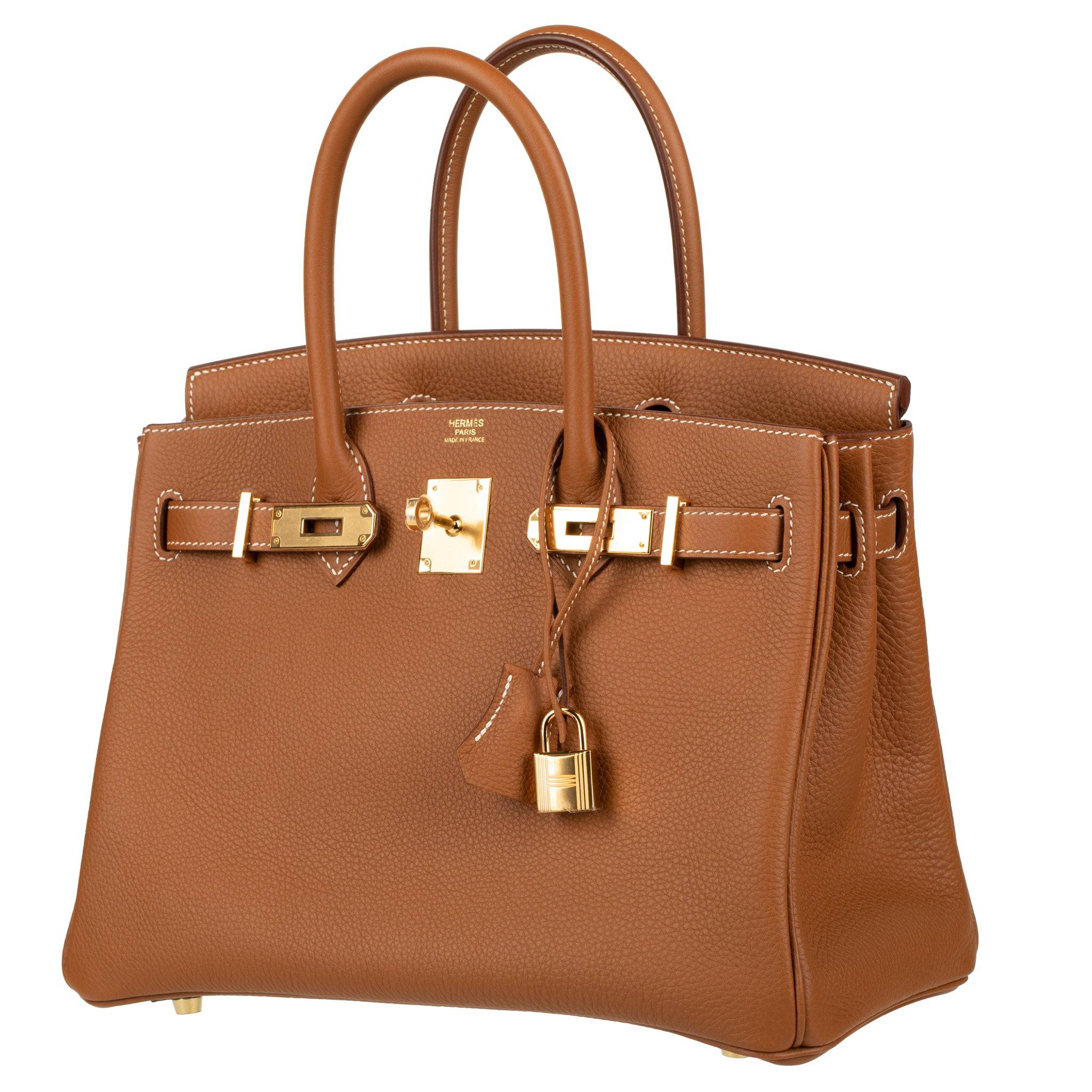 Hermes Birkin 30cm Gold Togo Leather Gold Hardware
