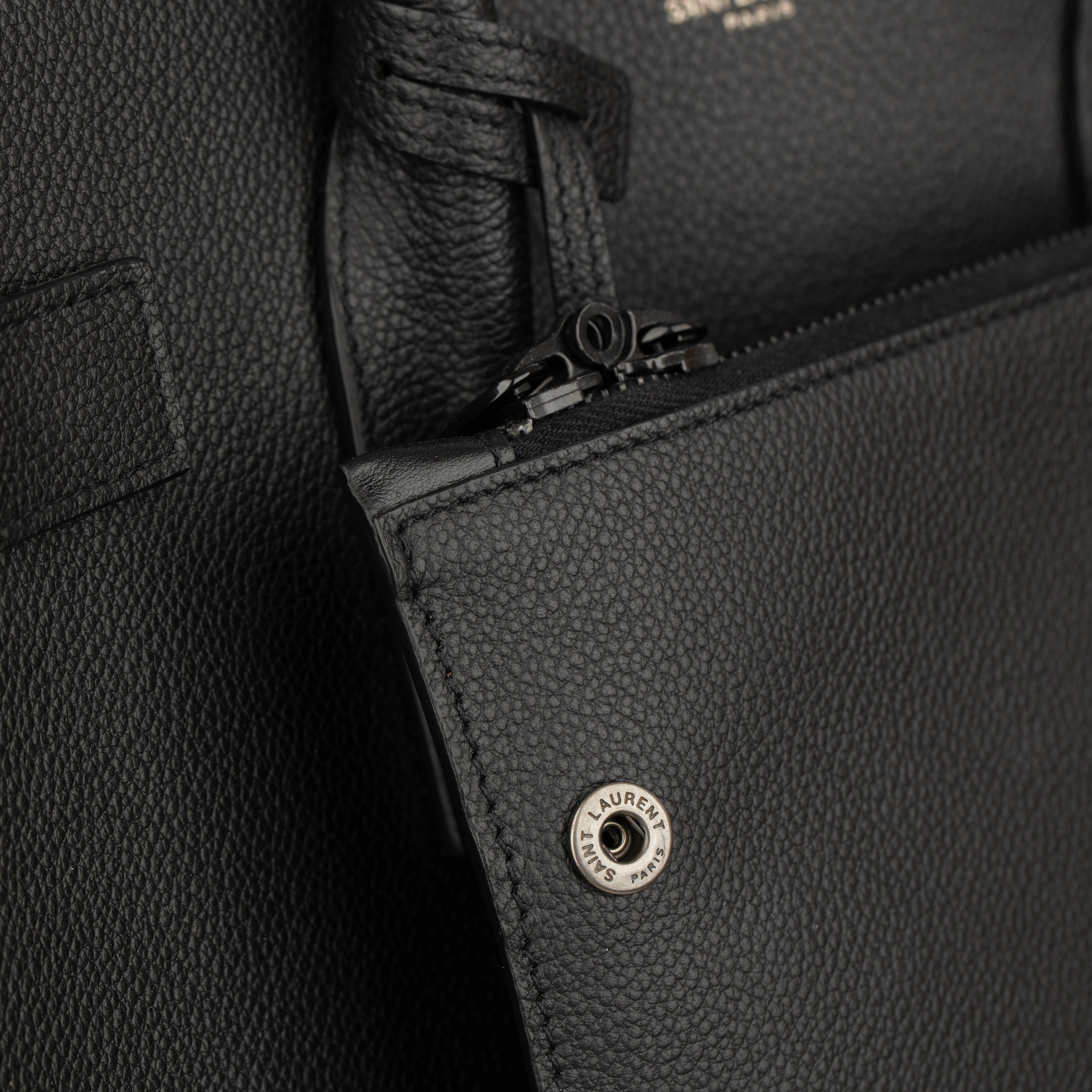 Saint Laurent Black Sac De Jour Bag