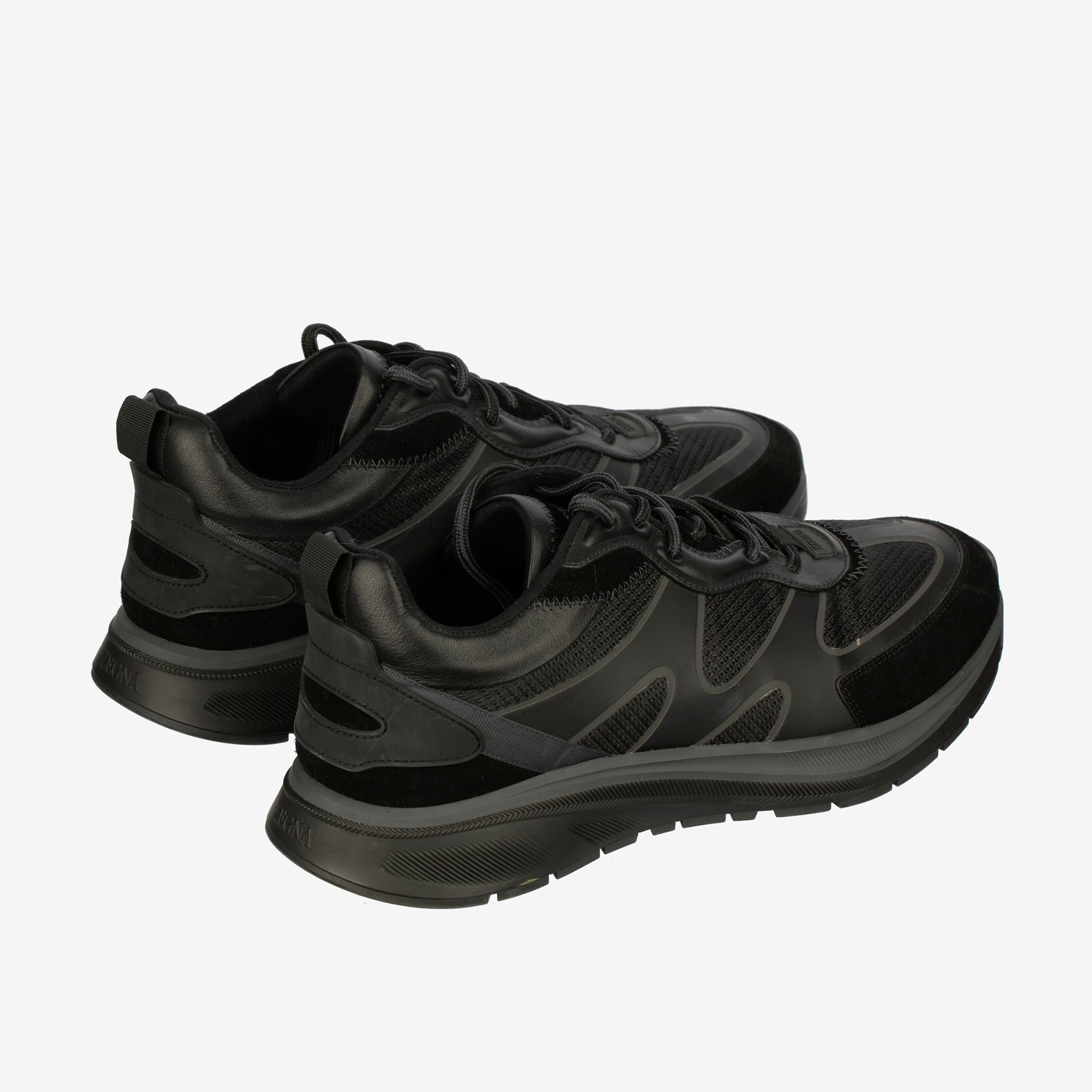 Zegna Men’s Black Sneakers - Size 11 US