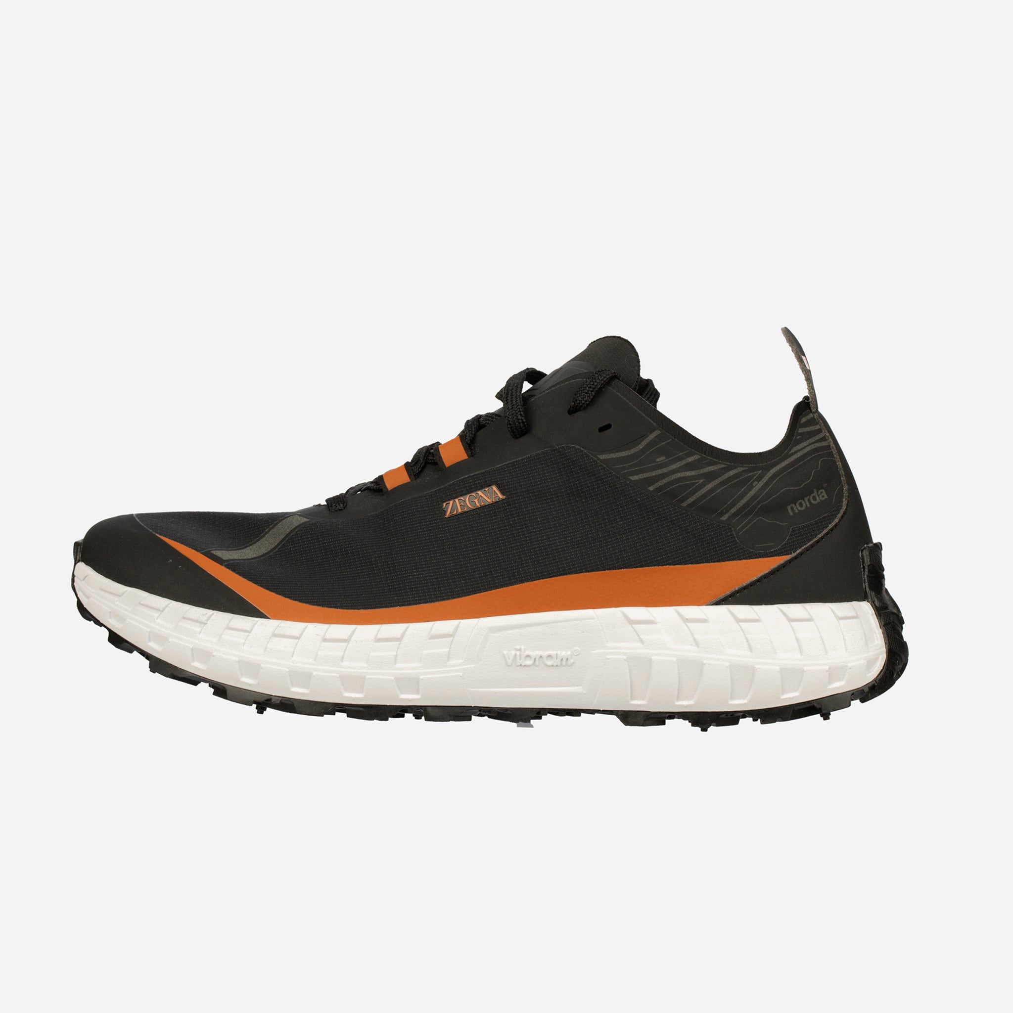Zegna x Norda Vibram Men’s Sneakers – Black & Terracotta - Size 11 US