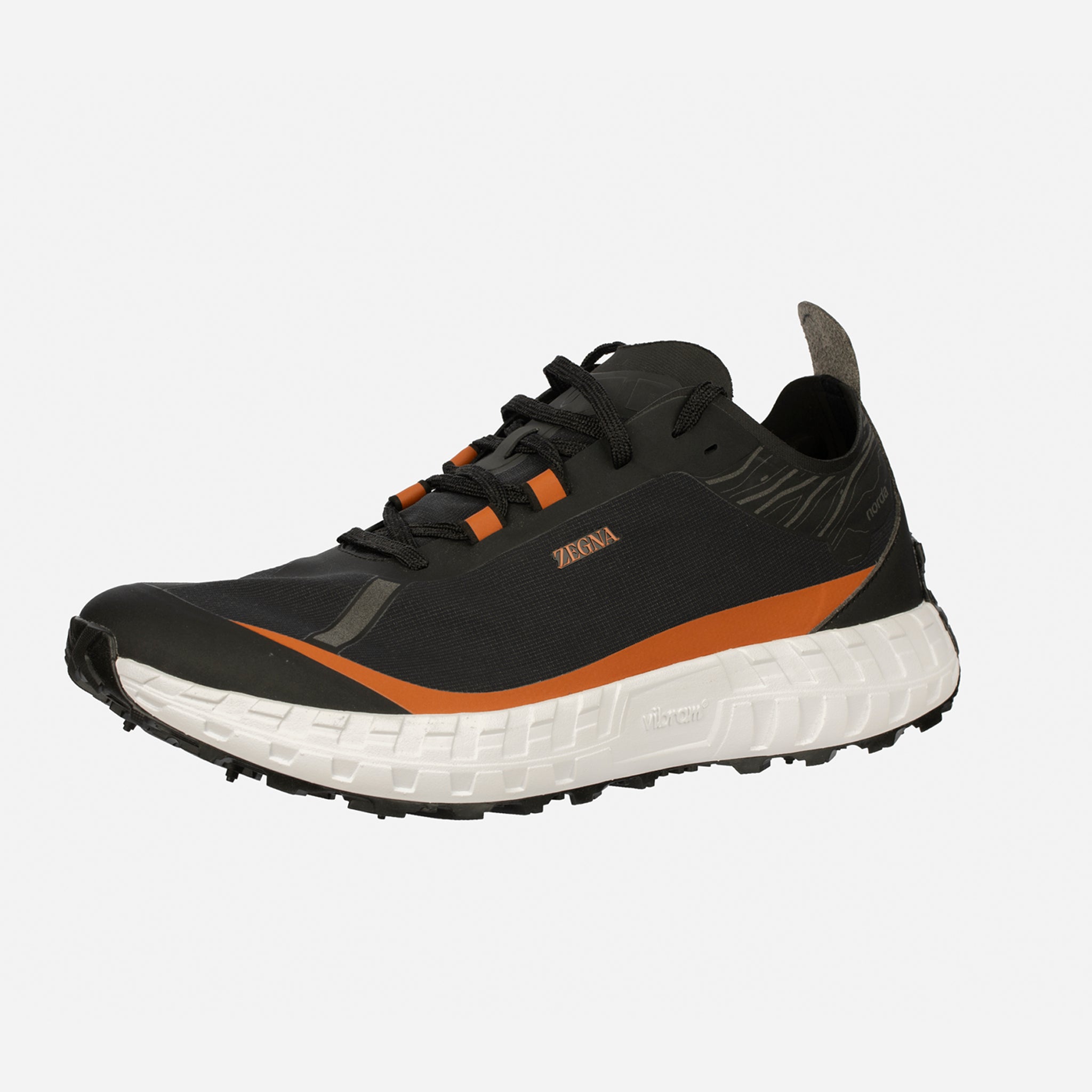 Zegna x Norda Vibram Men’s Sneakers – Black & Terracotta - Size 11 US