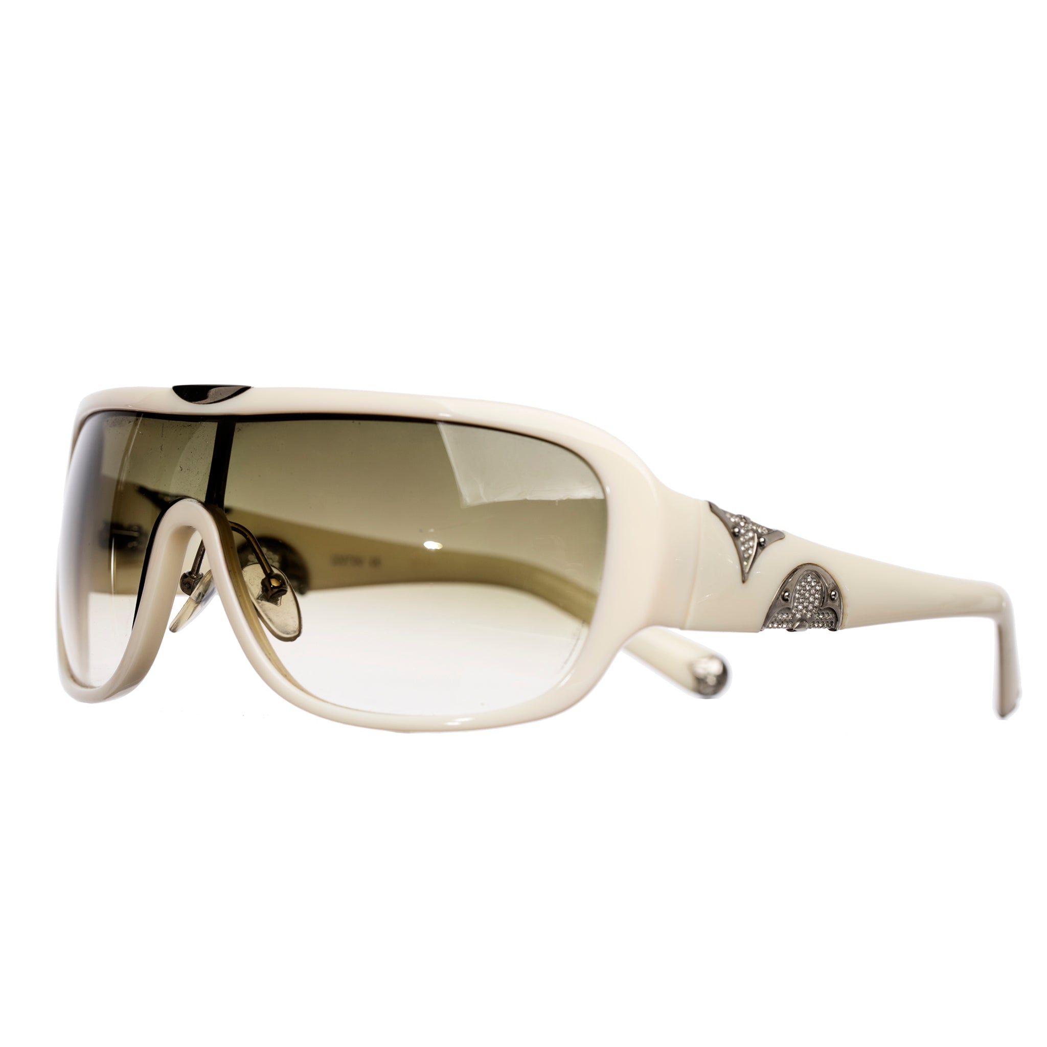 Louis Vuitton Sunglasses Ivory With Rhinestones