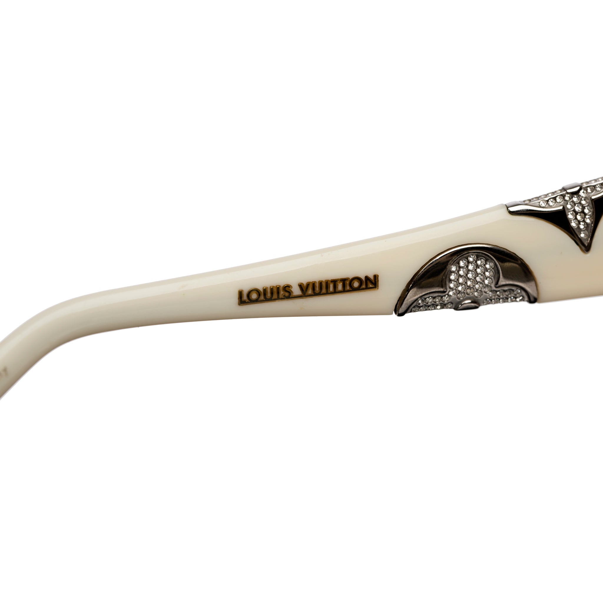 Louis Vuitton Sunglasses Ivory With Rhinestones