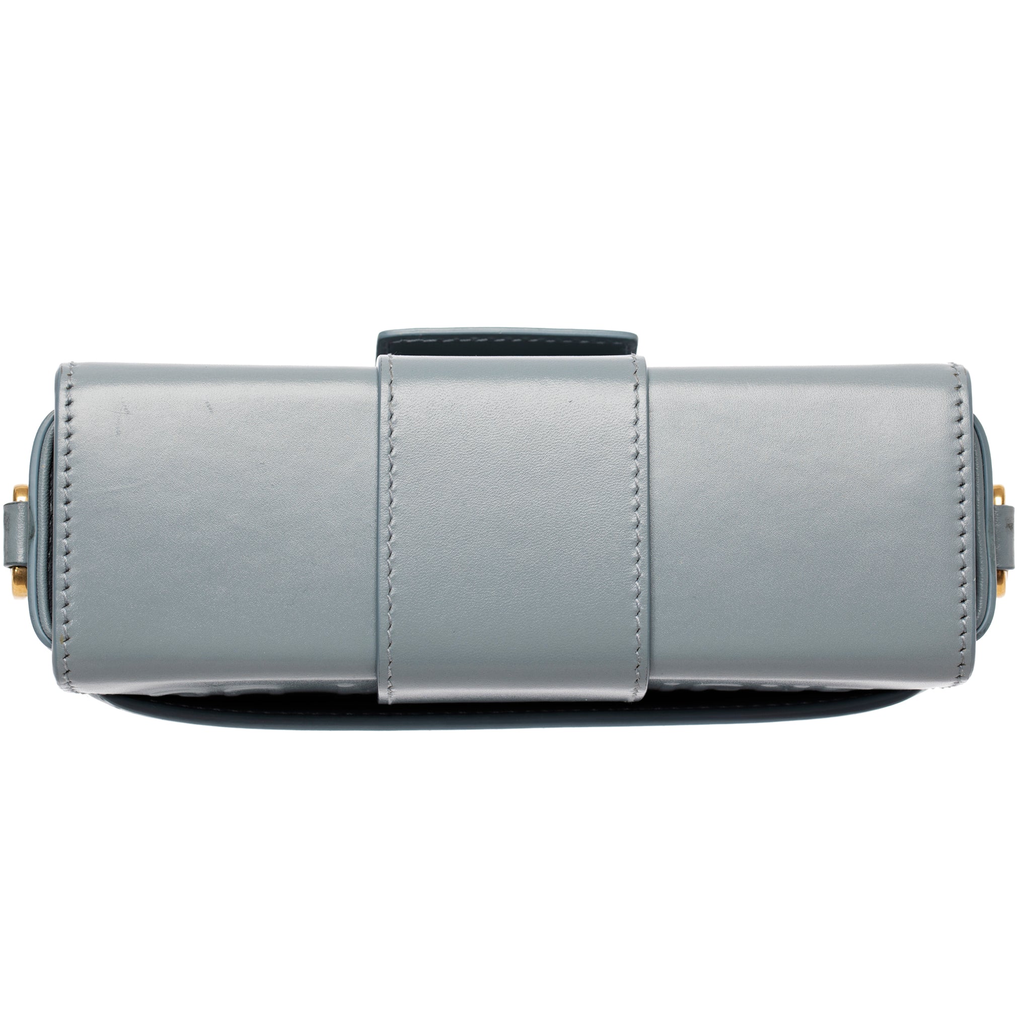 Christian Dior 30 Montaigne Bag Blue-Grey Leather Gold Tone Hardware